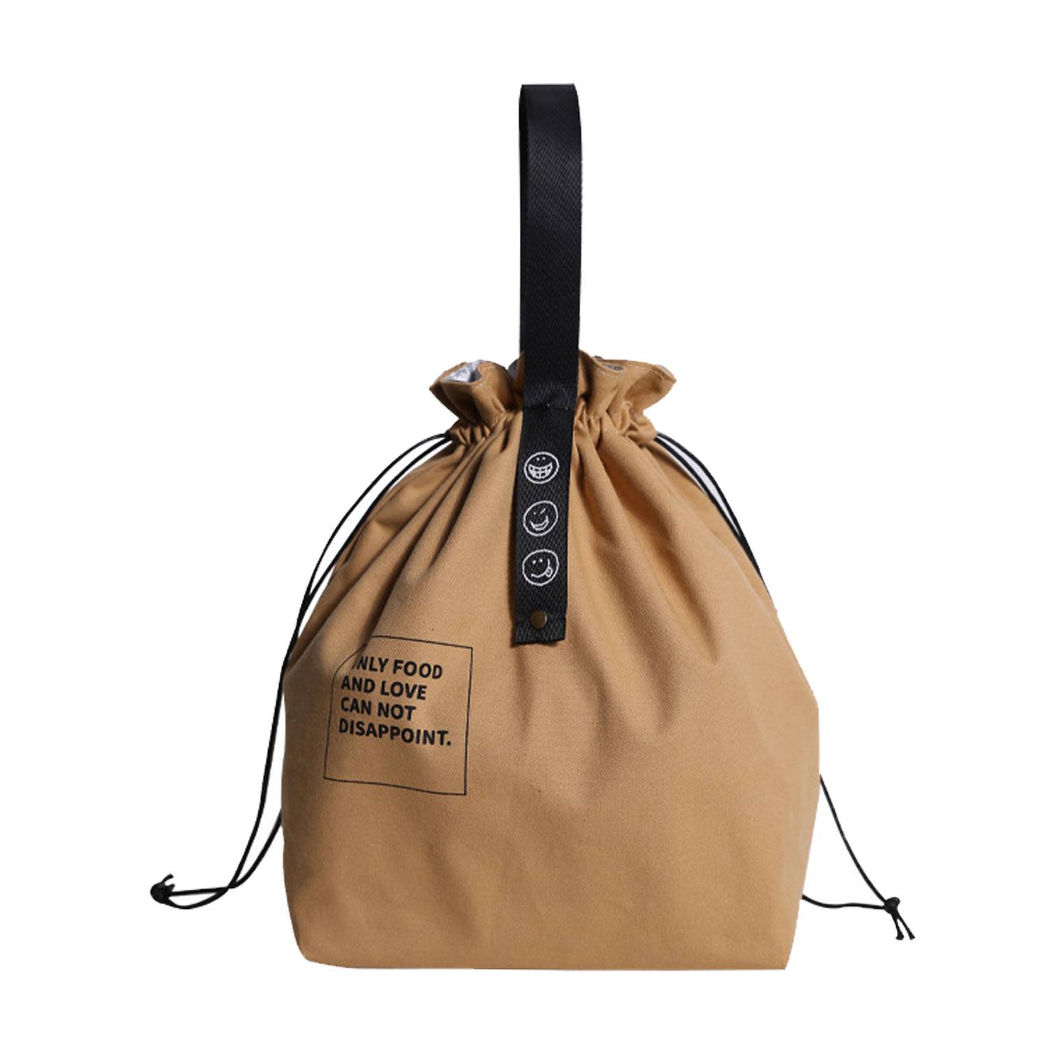 Drawstring Cotton Lunch Bag 7