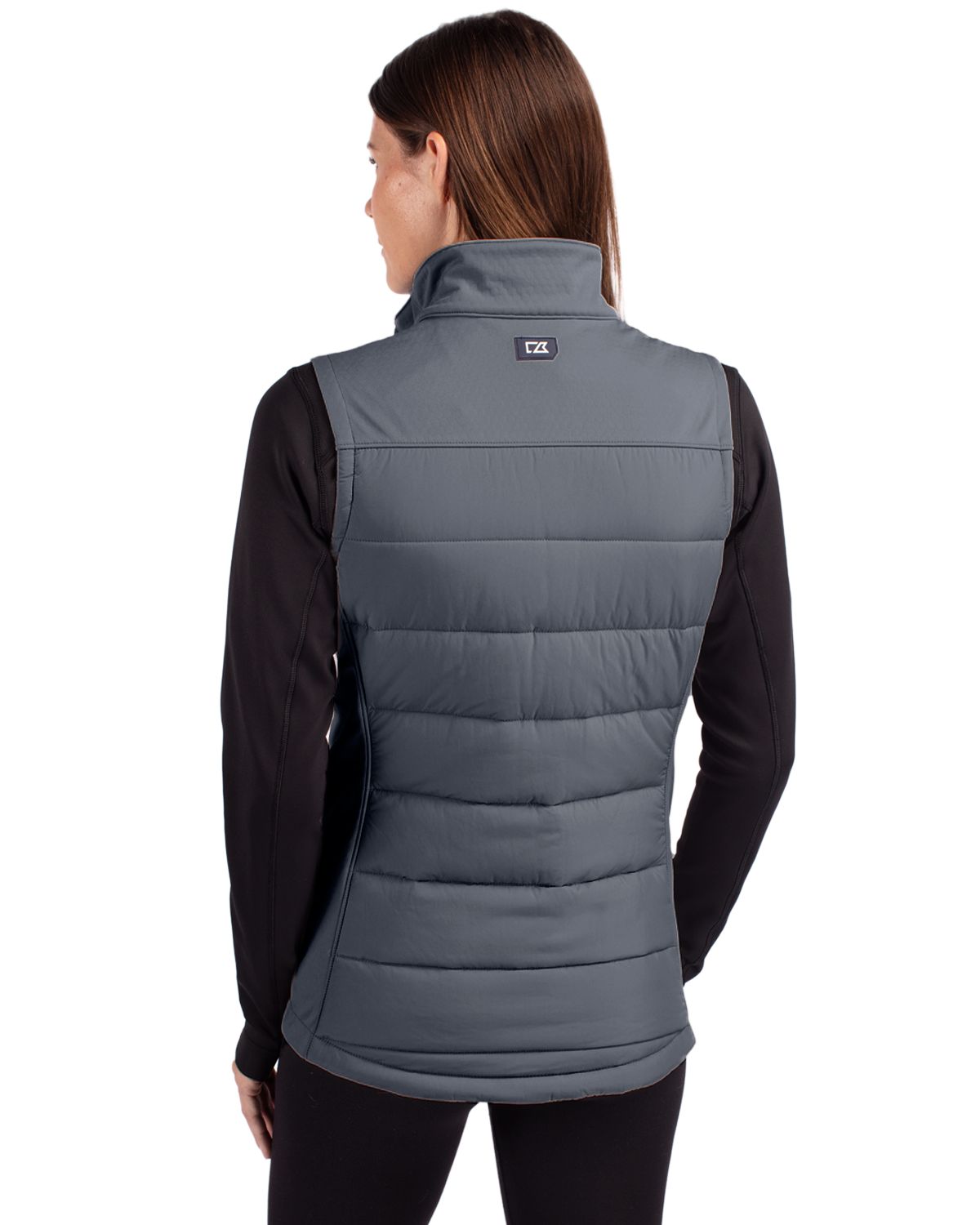 Cutter & Buck Evoke Recycled Honeycomb Fleece Womens Hybrid Full Zip Vest 27