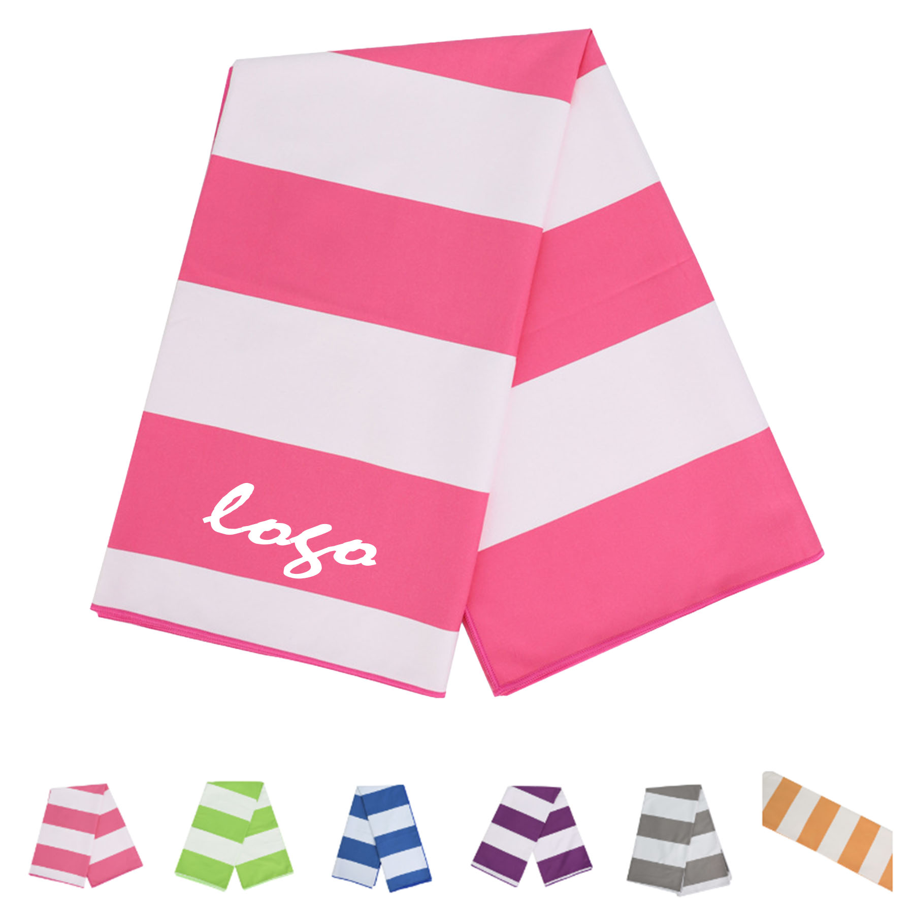 Microfiber striped beach towel 2