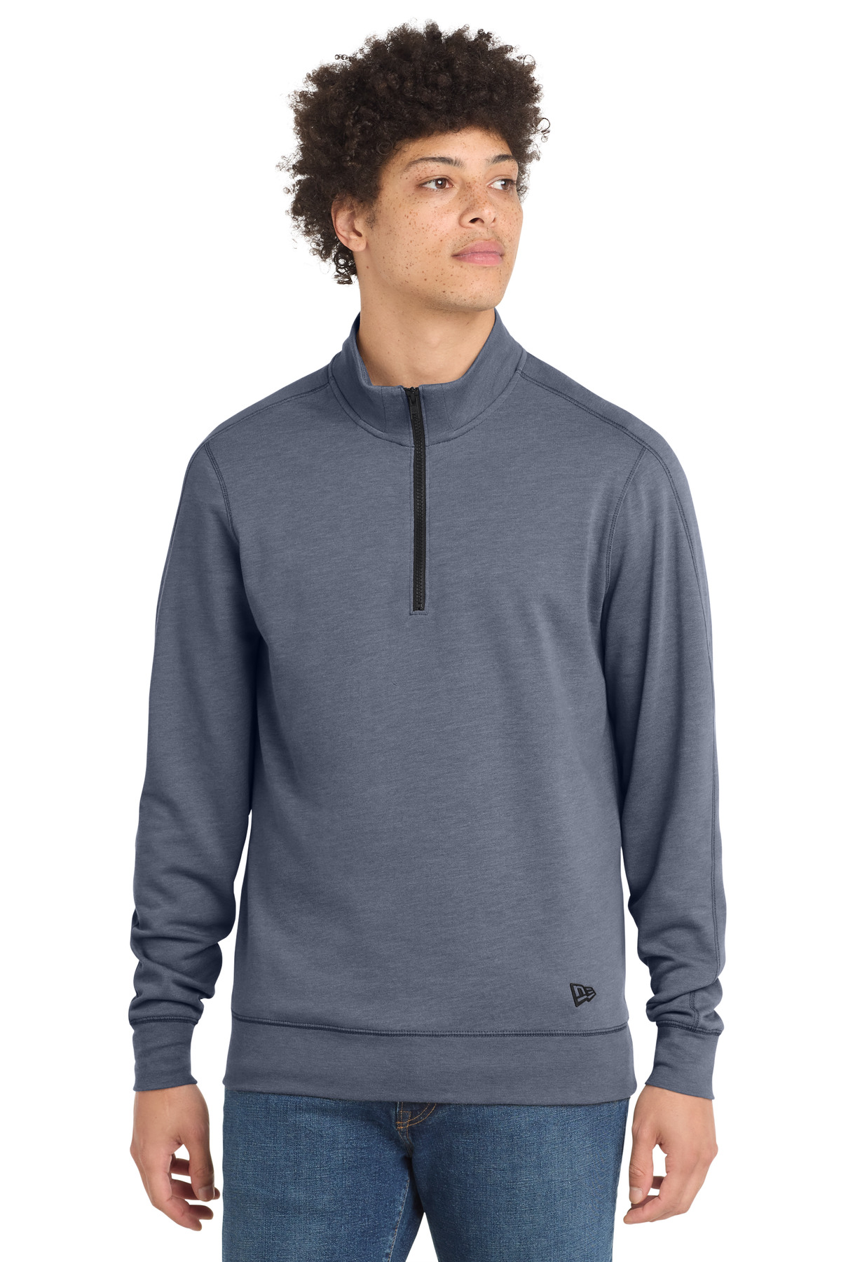 New Era Tri-Blend Fleece 1/4-Zip Pullover. NEA512, custom hoodie or sweatshirt with logo imprint 6