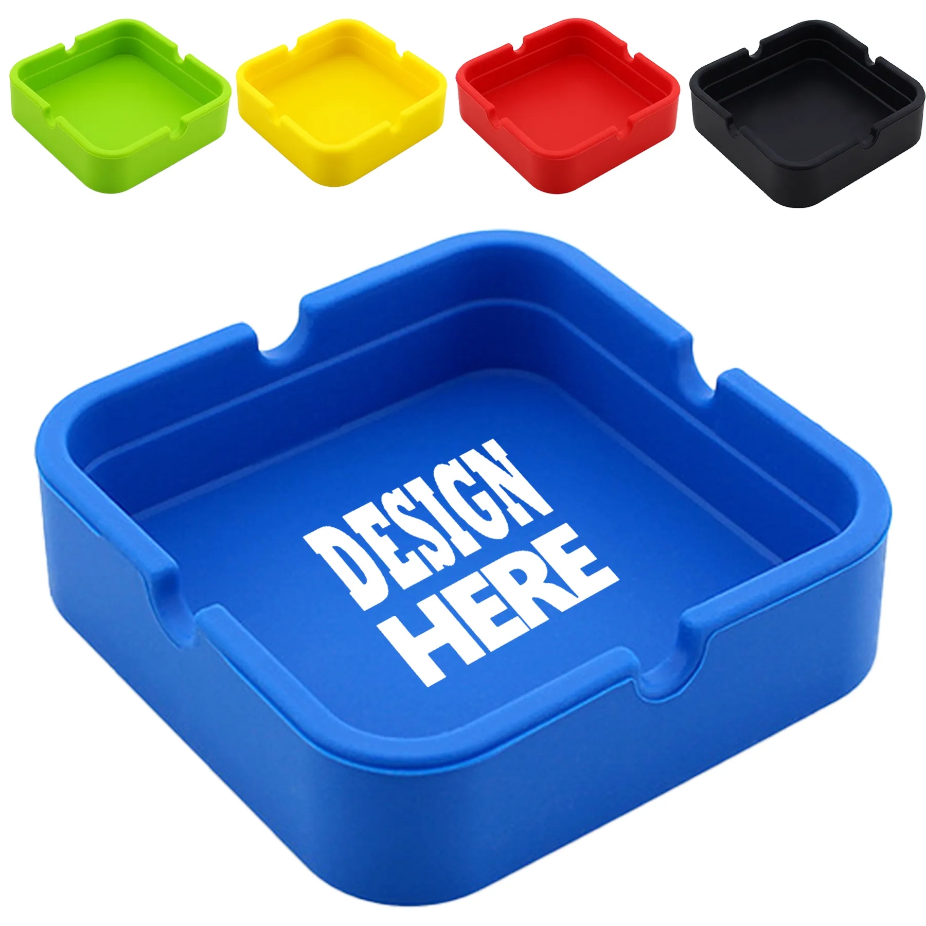 Square Silicone Ashtray For Cigarettes