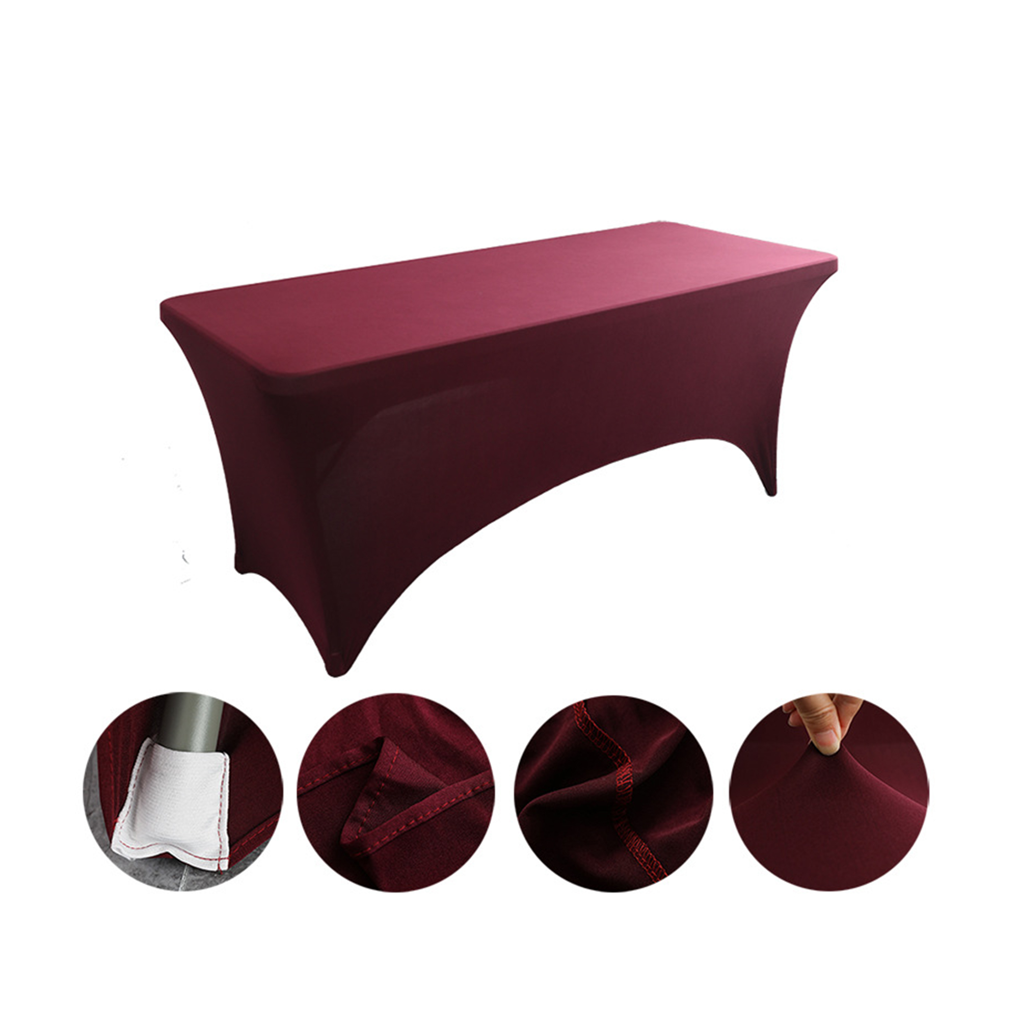 Six Foot Elastic Table Cover For Hotel And Restaurant Use 20