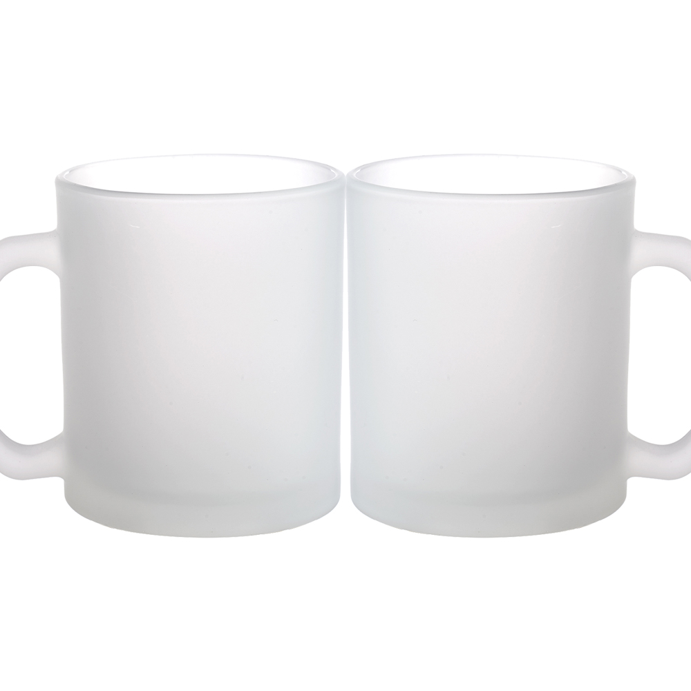 11.5 oz. Full Color Frosted Glass Coffee Mugs 1