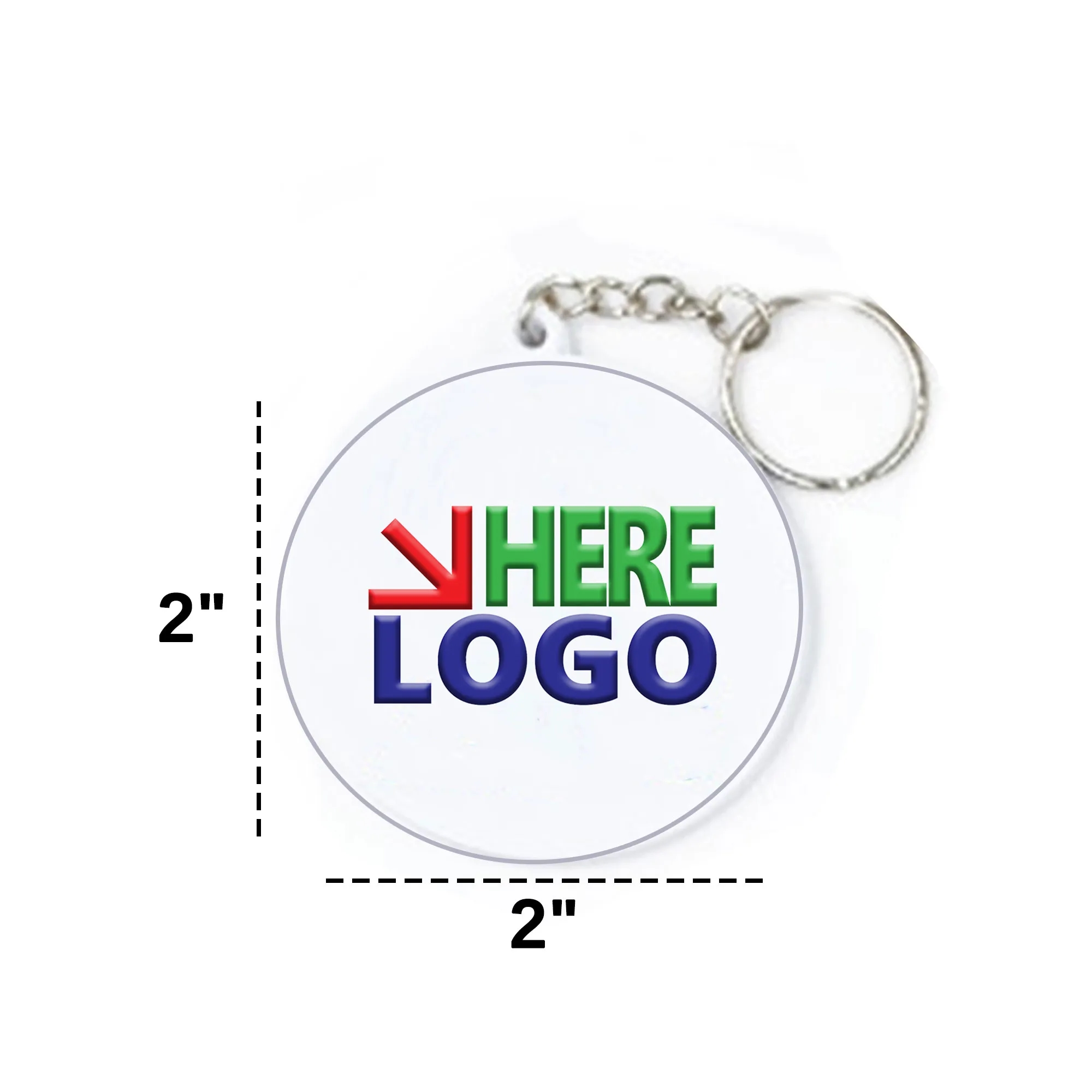 2" Soft 2D PVC Key Chain Tag  Custom MOQ 50 2