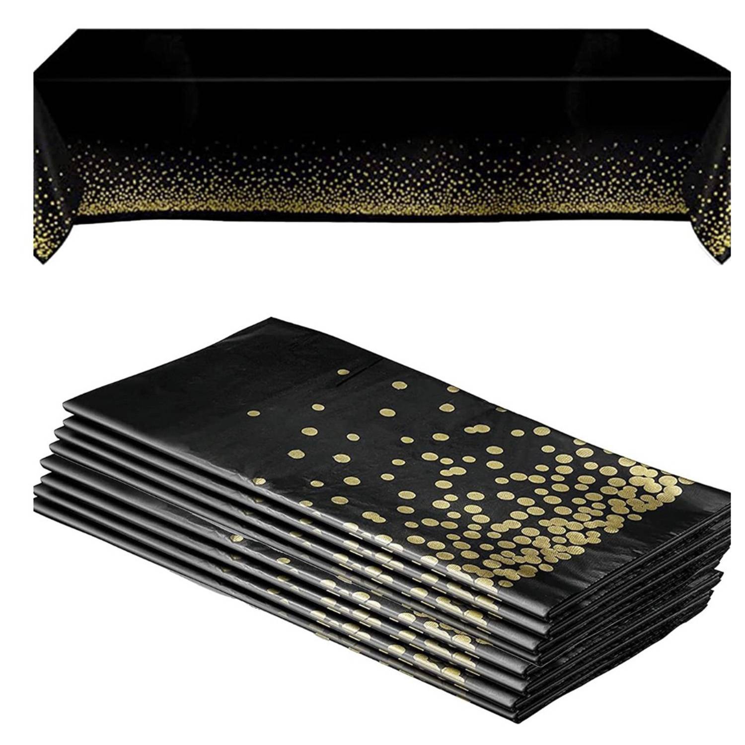 Black&Gold Party Decorations Table Cloth 6