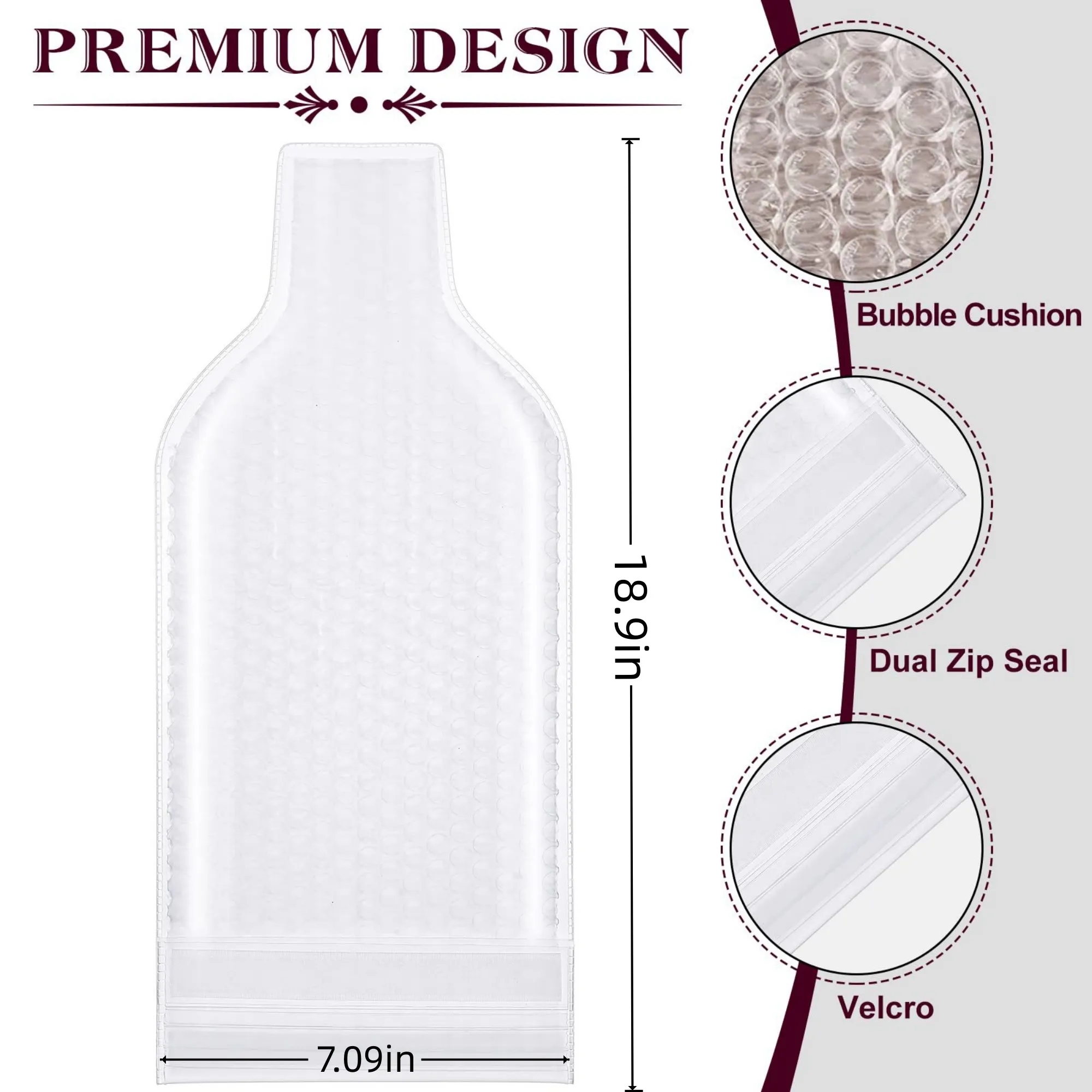 PVC reusable double wine protector 2