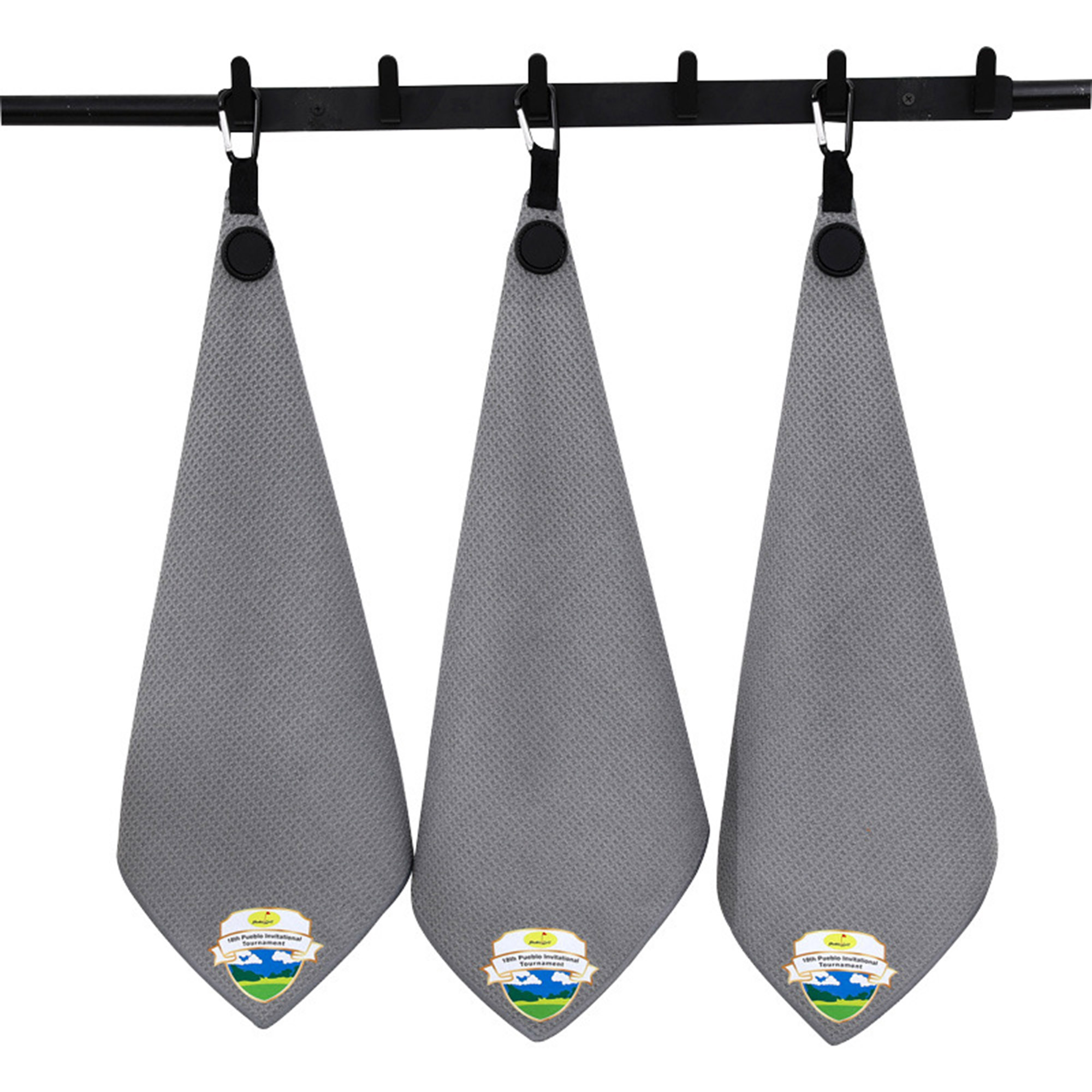 16"x16" 400GSM Magnetic Microfiber Waffle Golf Towel 4