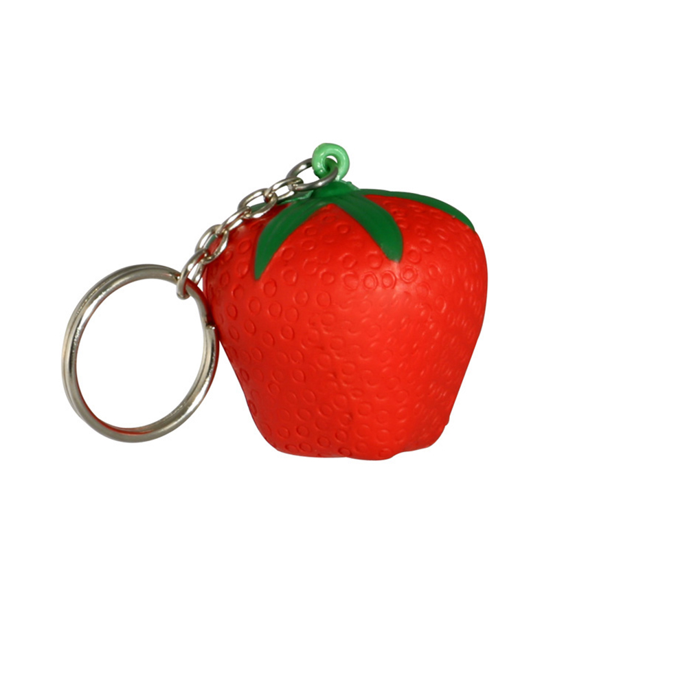 Strawberry Shaped Squeeze Stress Reliever Keychain 2