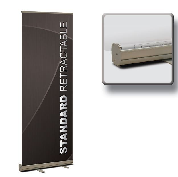 Standard Retractable Kit, Premium Film Retractable Banner Stand, 33" x 80" 8