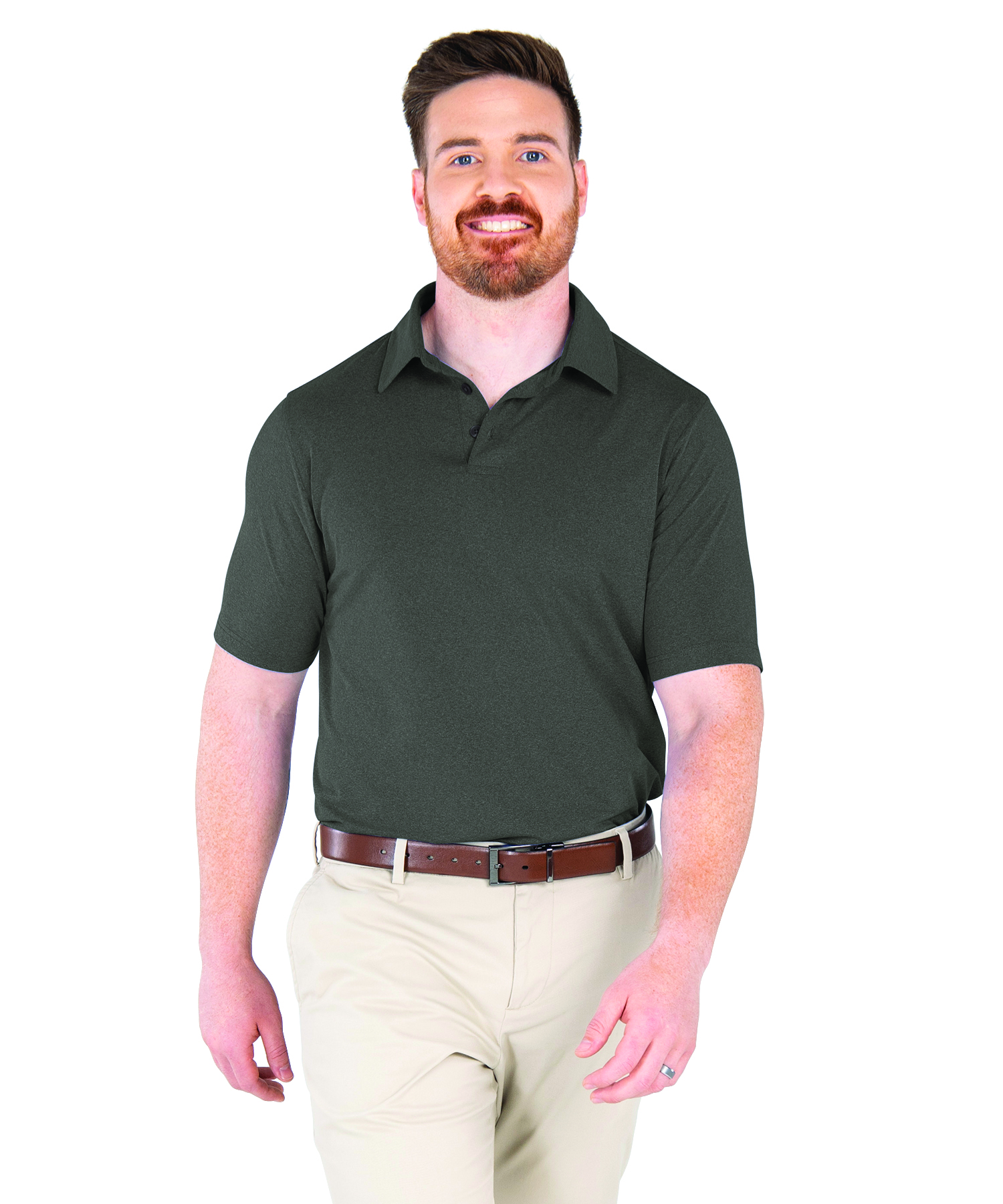Men's Heathered Eco-Logic Stretch Polo