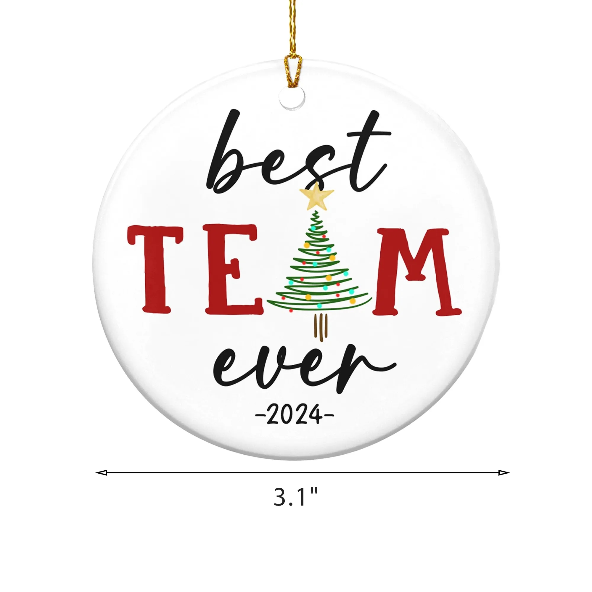 Custom Clear Flat Acrylic Christmas Ornament 3