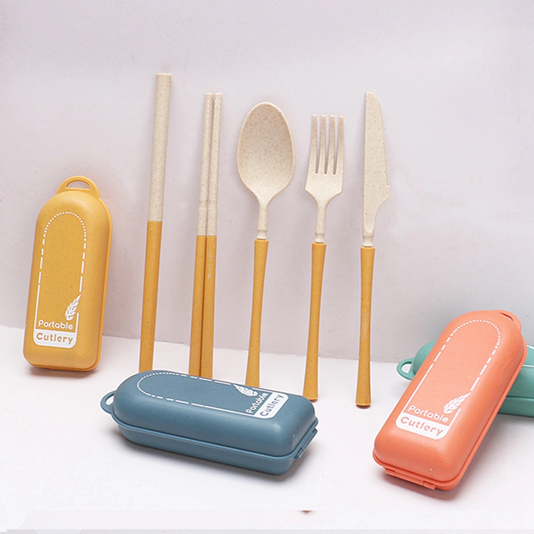Wheat Straw Removable Tableware Set 3
