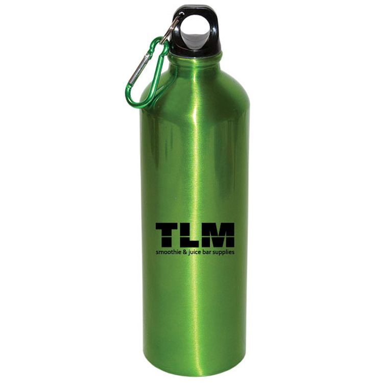 750 Ml (25 Fl. Oz.) Aluminum Water Bottle With Carabiner, custom water bottle with logo imprint 12