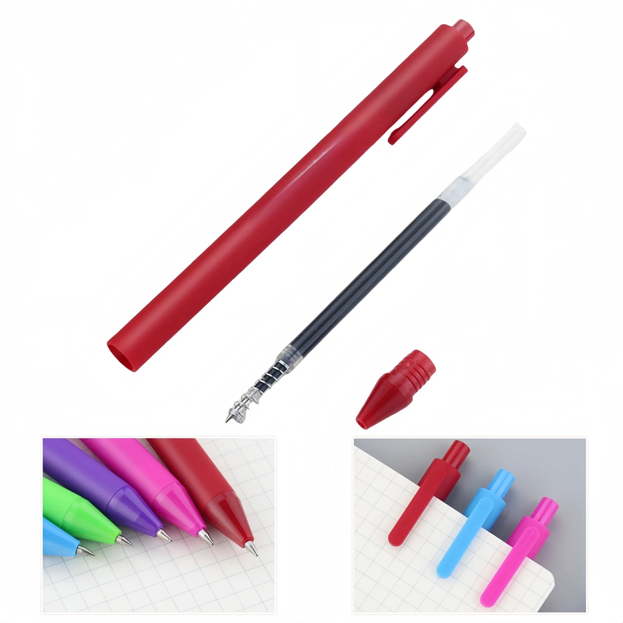 Black Retractable Gel Pen 3