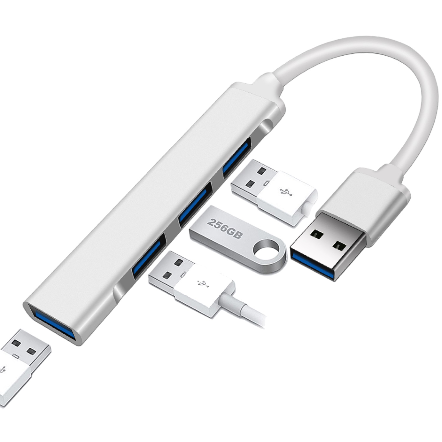 4 Ports Splitter USB Hub 2