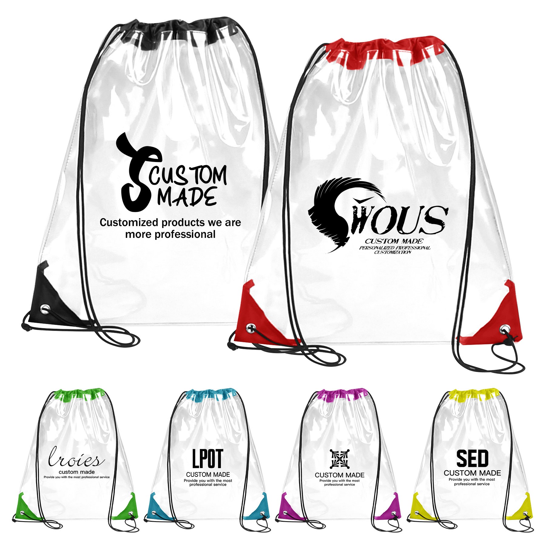 Clear Pvc Drawstring Backpack 13