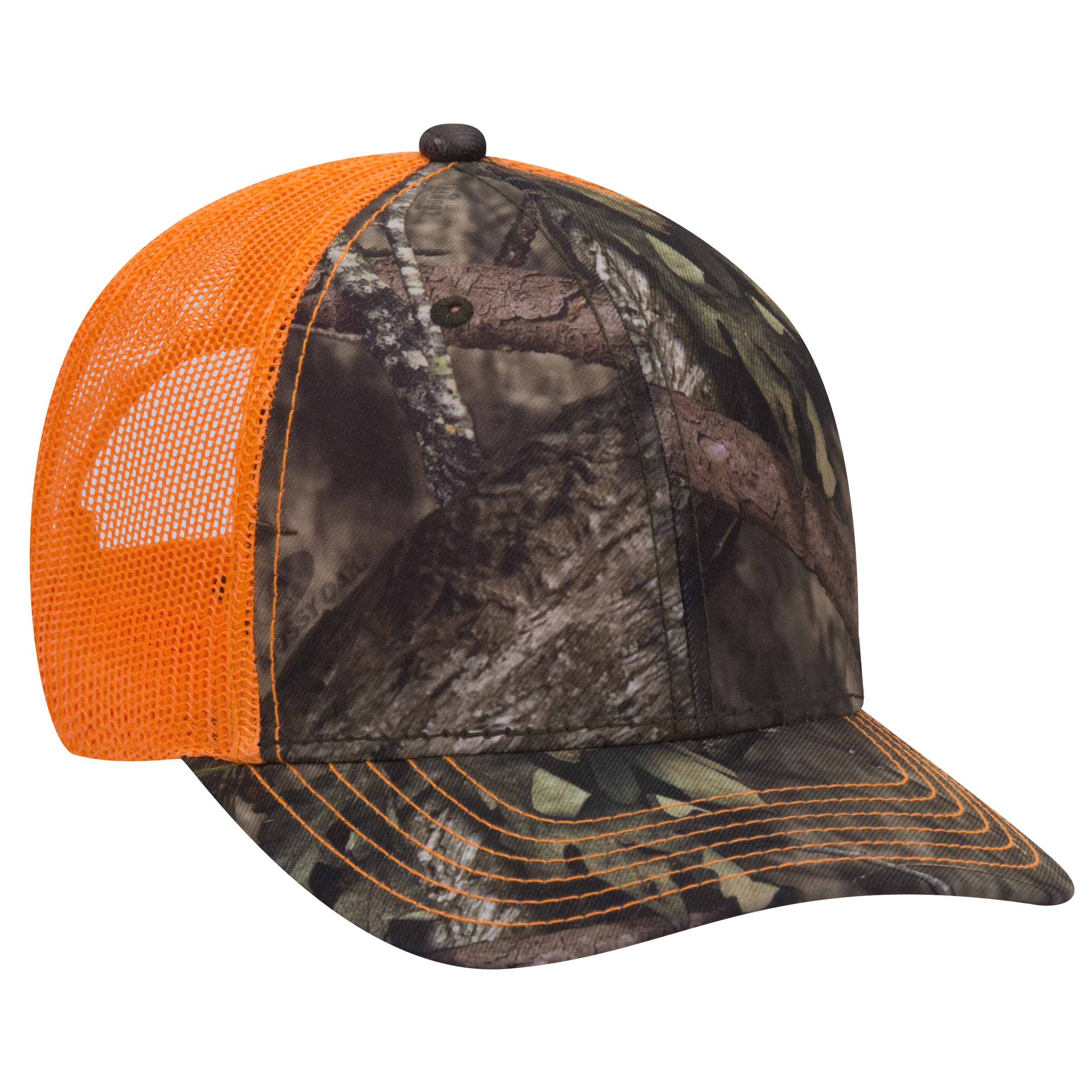 OTTO CAP Mossy Oak Camouflage Superior Polyester Twill 6 Panel Low Profile Mesh Back Baseball Cap 15