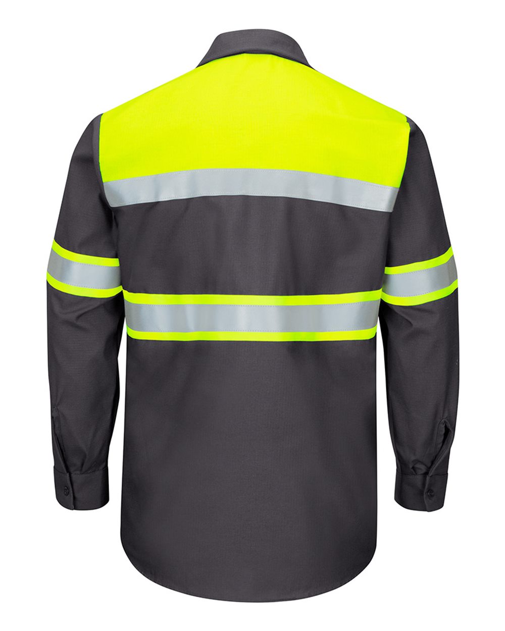 Hi-Visibility Colorblock Ripstop Long Sleeve Work Shirt