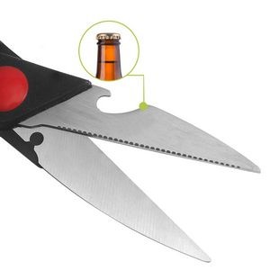 Stylish Black Handle Scissors With Bottle Opener Multifunctional 7
