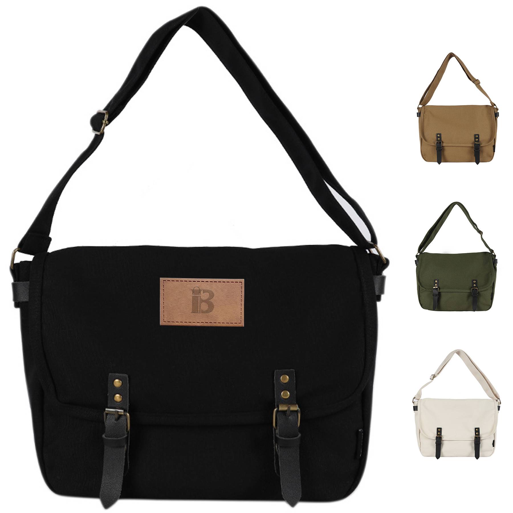 Canvas Large capacity vintage postman shoulder bag 8
