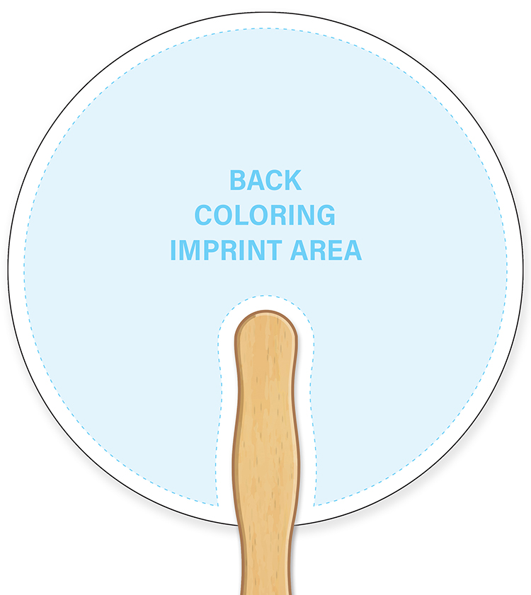 HAND FANS - Coloring Fan, Round Shape 6