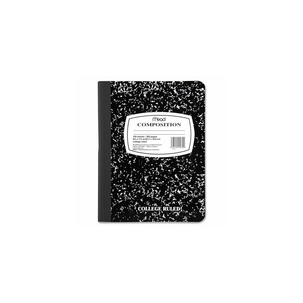 Marbled Composition Notebooks - College Ruled100 Sheets Black 1