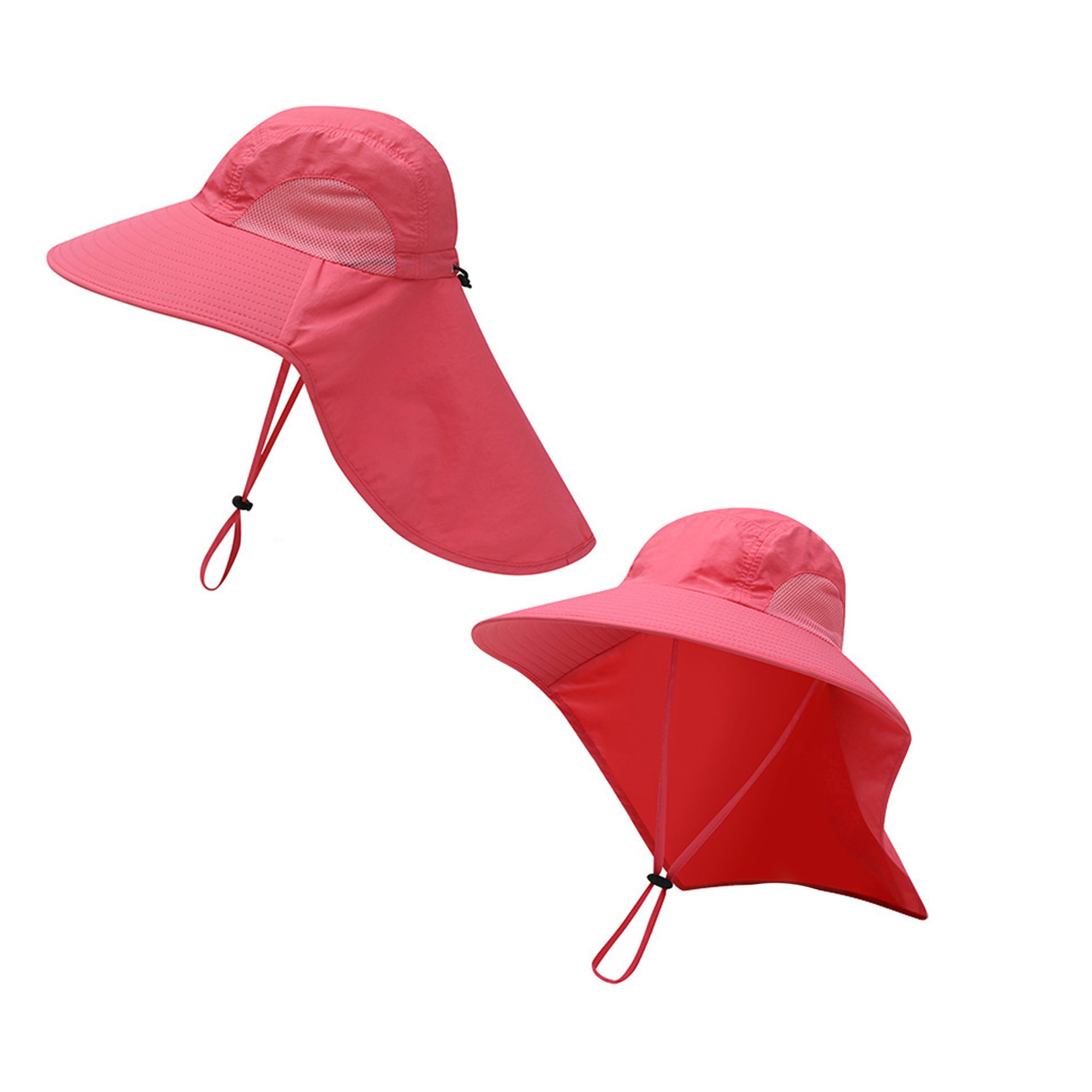 Wide Brim Sun Shield Hat With Neck Flap 4
