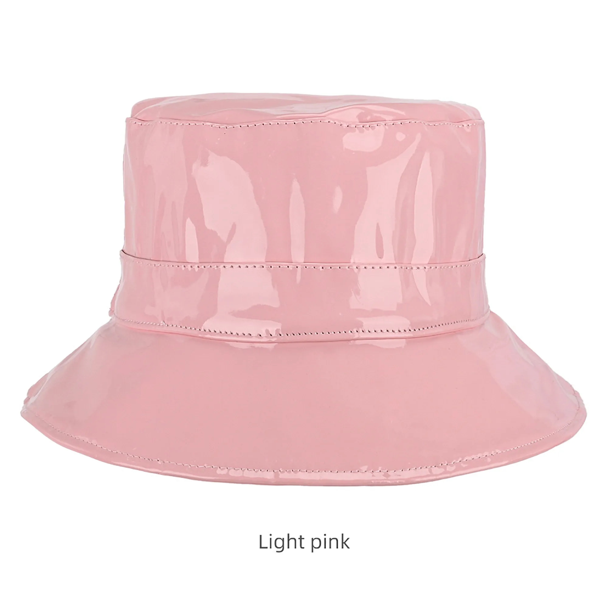 PU Leather Bucket Hat with Wide Brim Sun Coverage 5