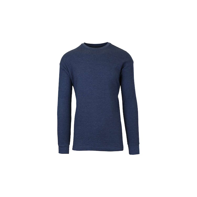 Men's Heavyweight Thermal Shirts - Navy S-2X, custom hoodie or sweatshirt with logo imprint 2