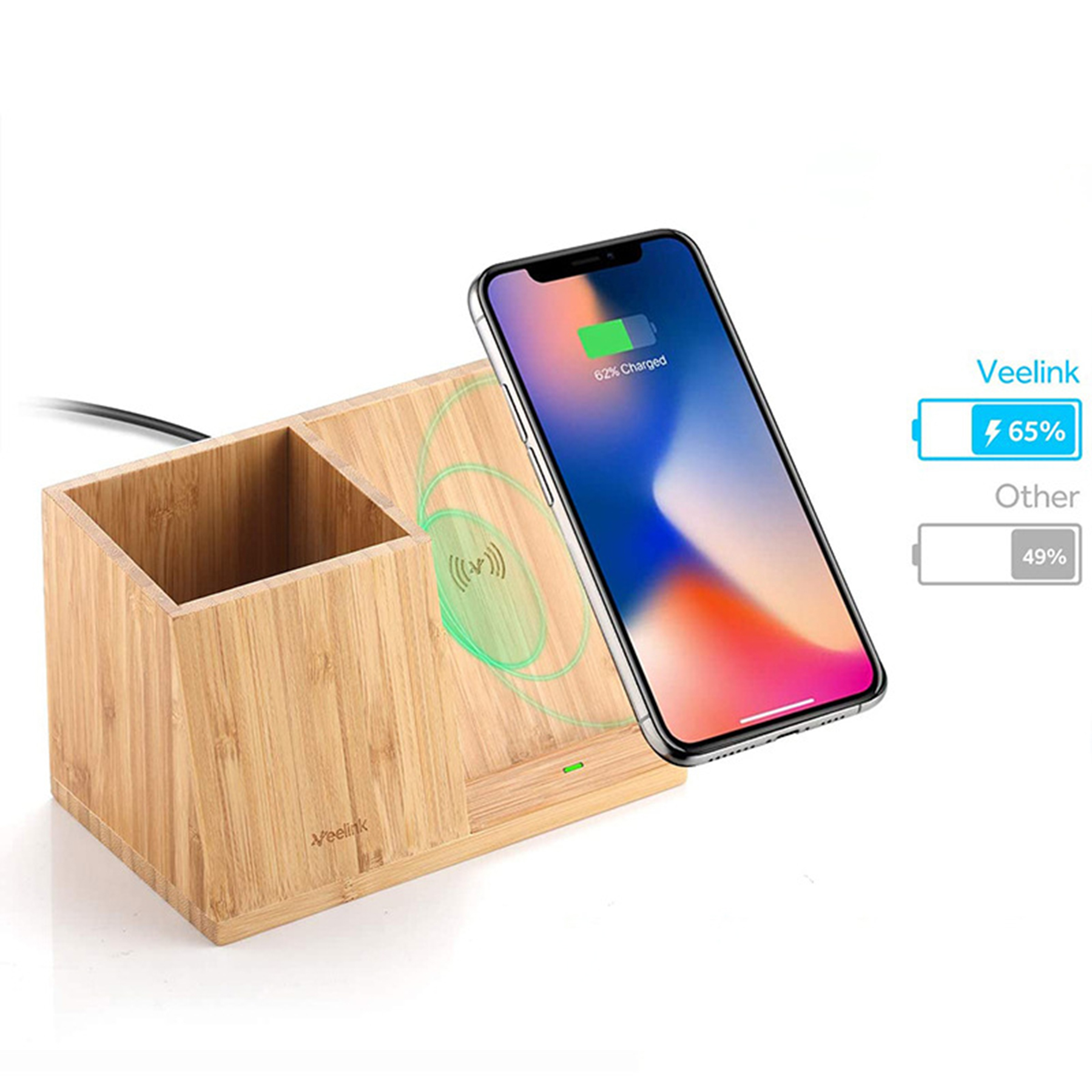 Wireless Charger With Pen Holder Organizer 3