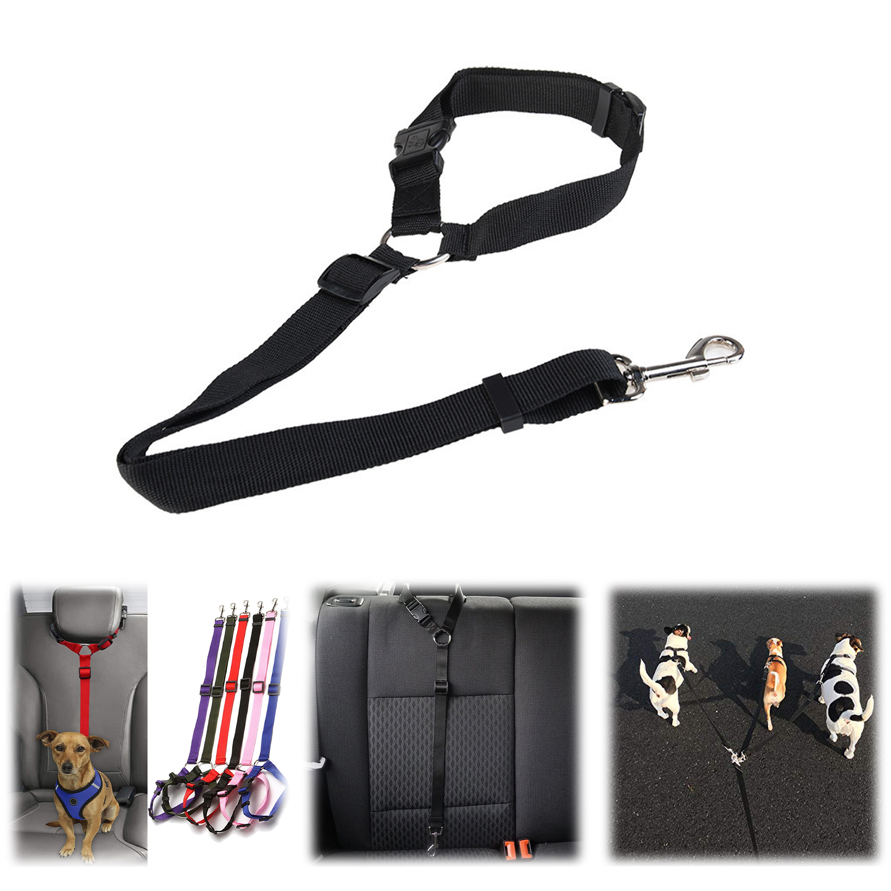 Headrest Dog Car Safety Seat Belt 2