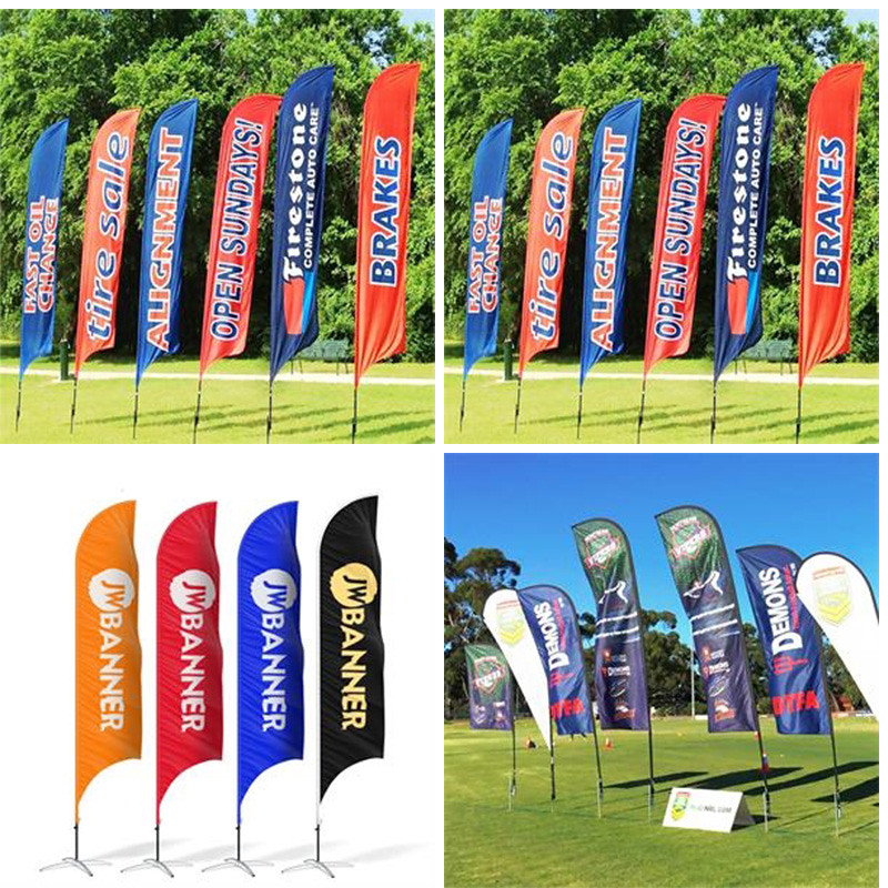 
Custom FEATHER FLAG Double Sided