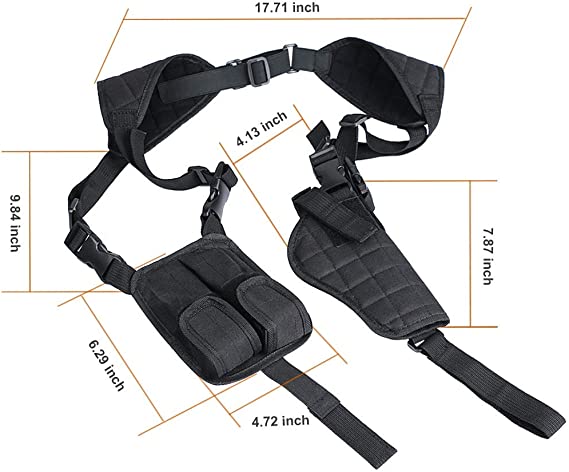 Nylon Cross Harness Vertical Concealed Carry Shoulder Holster 5