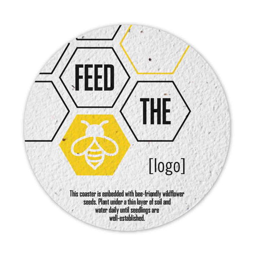 Seed Paper Coaster, 3.875 Circle