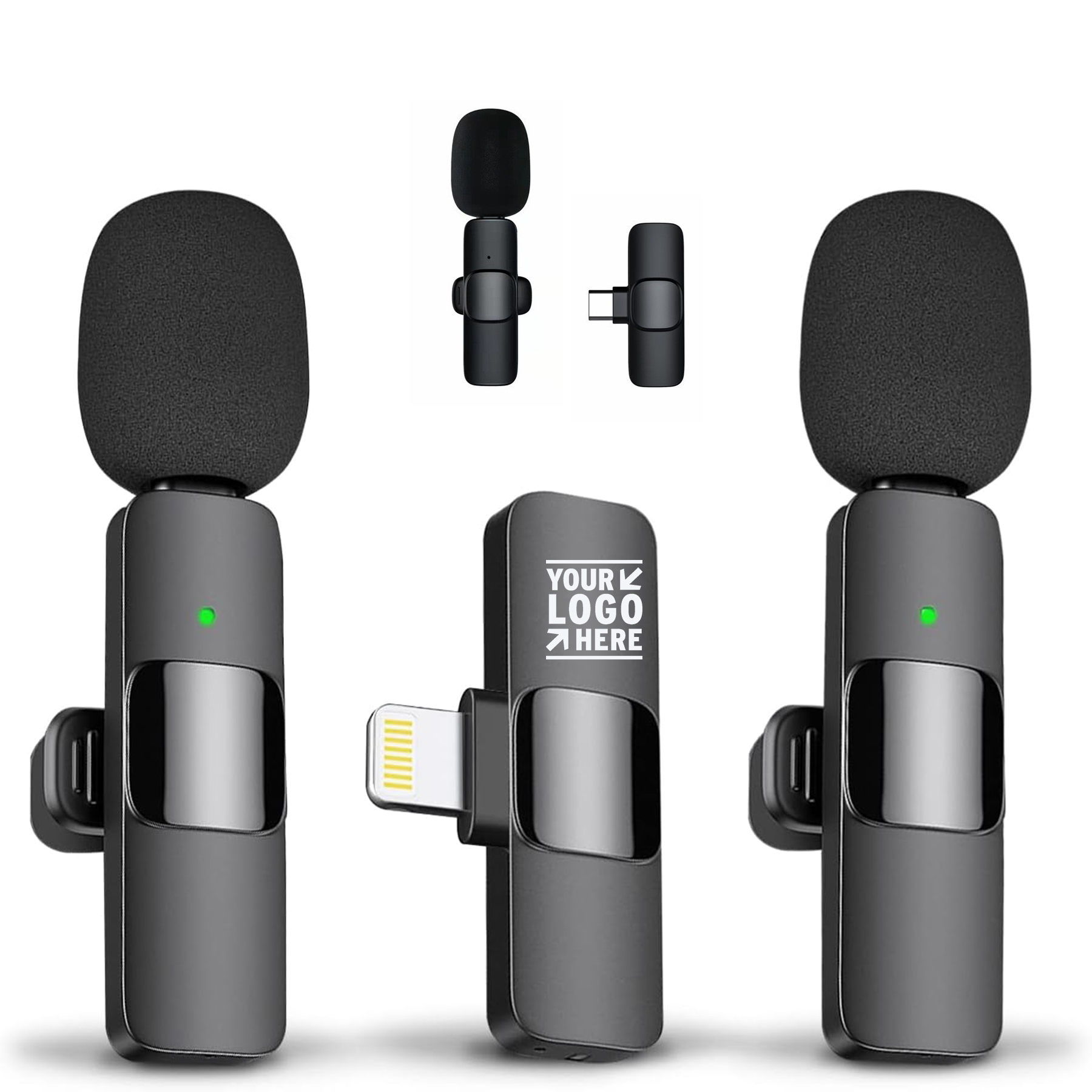 Professional Wireless Lavalier Lapel Microphone  Cordless Omnidirectional Condenser Recording Mic
 2