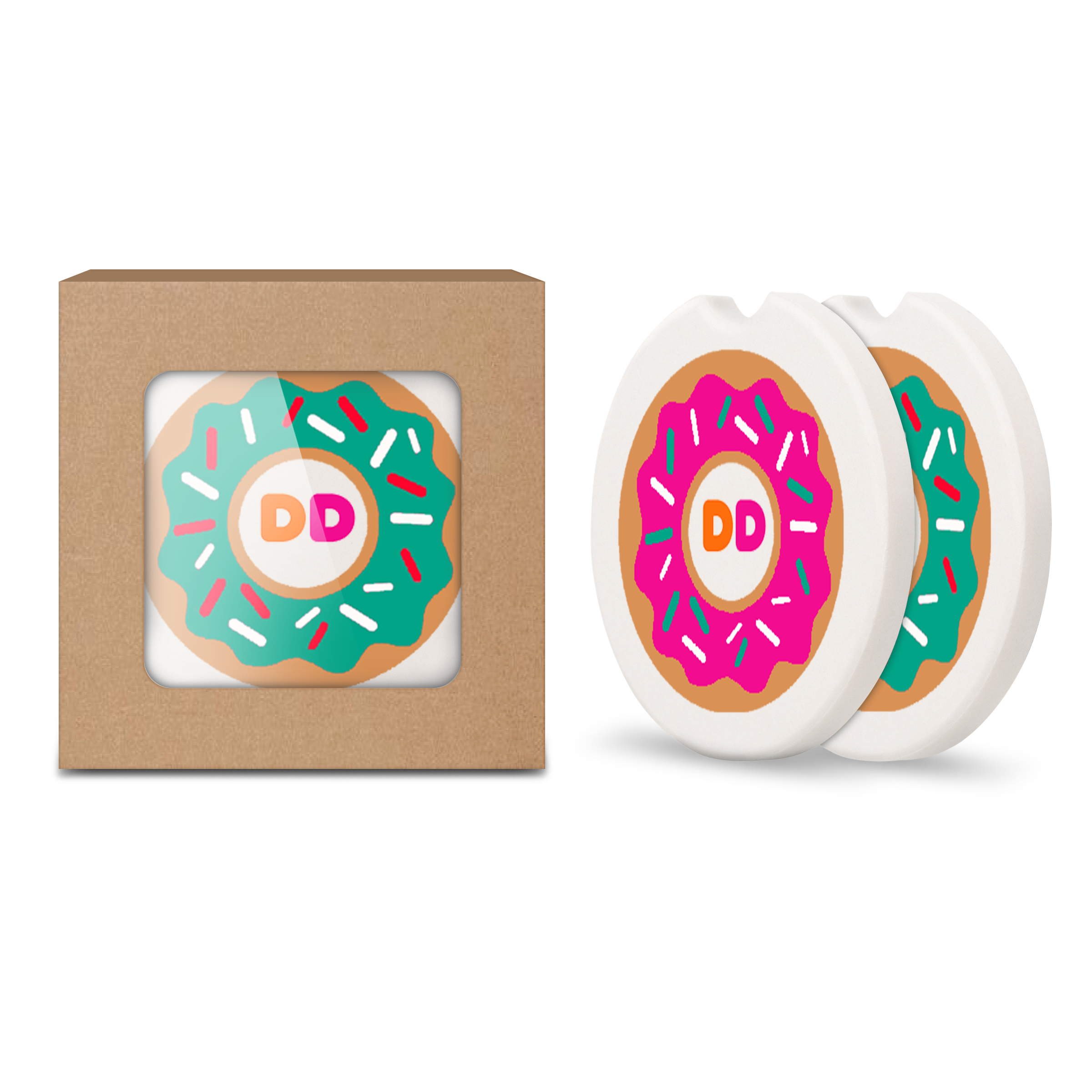 Absorbing Stone Car Coaster Set