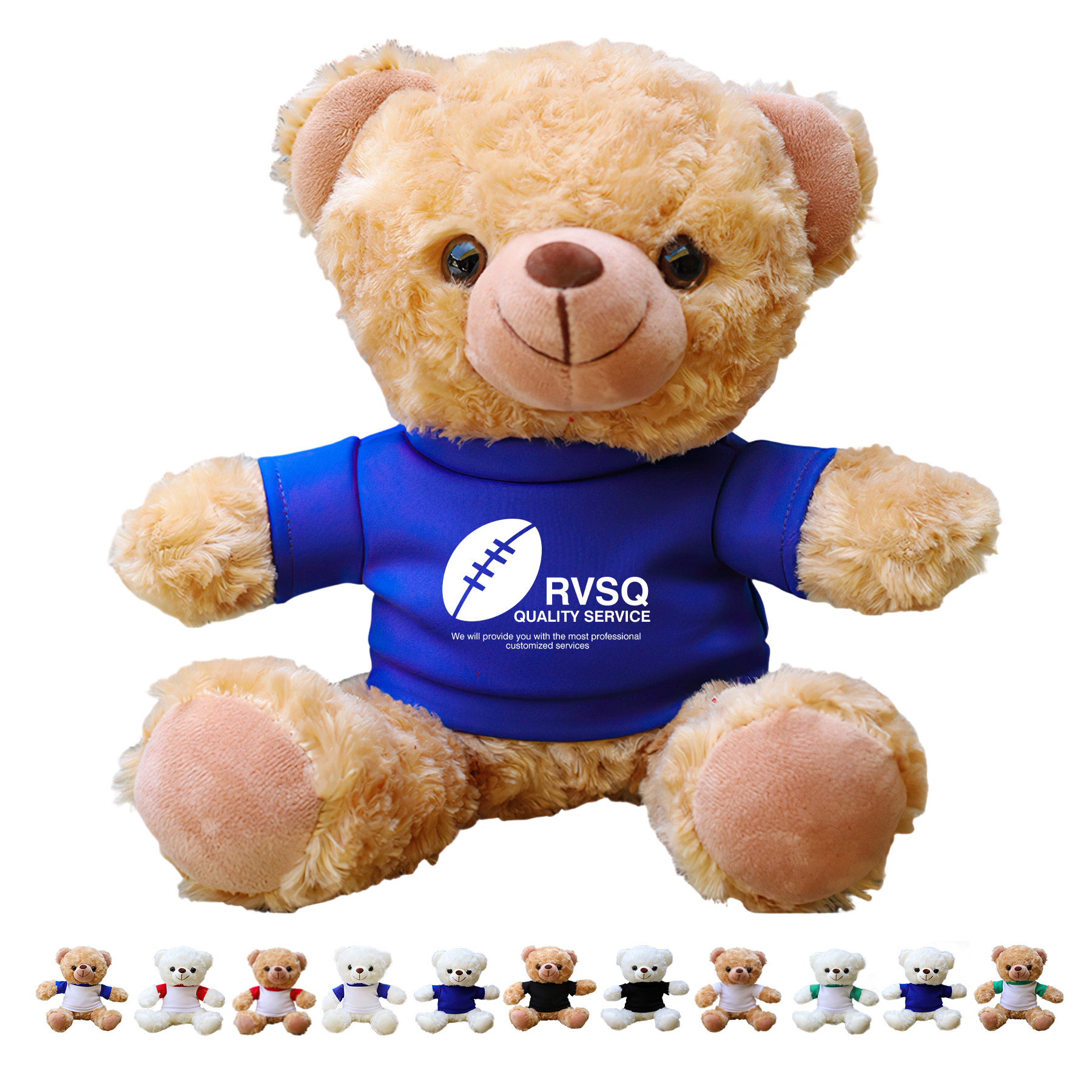 11'' Seated Style Stuffed Plush Teddy Beat With T-shirt 3