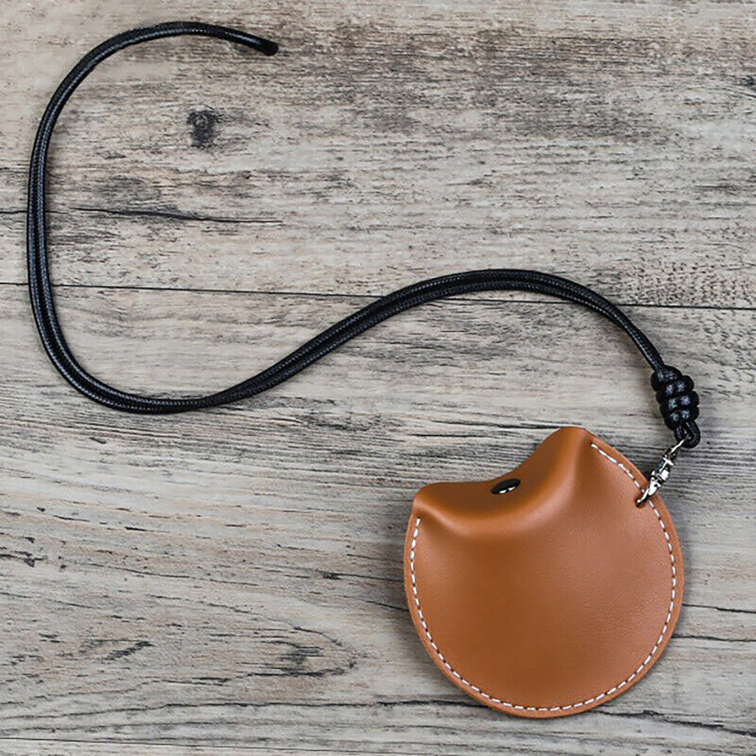 PU Leather Earphone Carrying Case w/ Lanyard 2