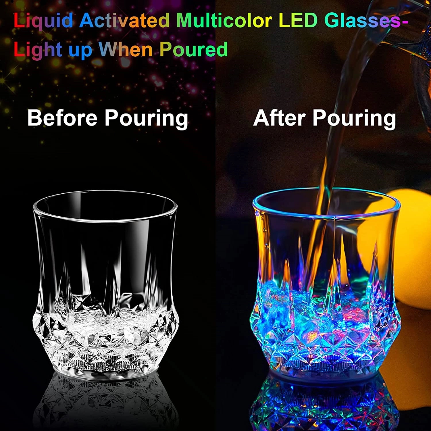 Led Light Up Flashing Wine Glass 2
