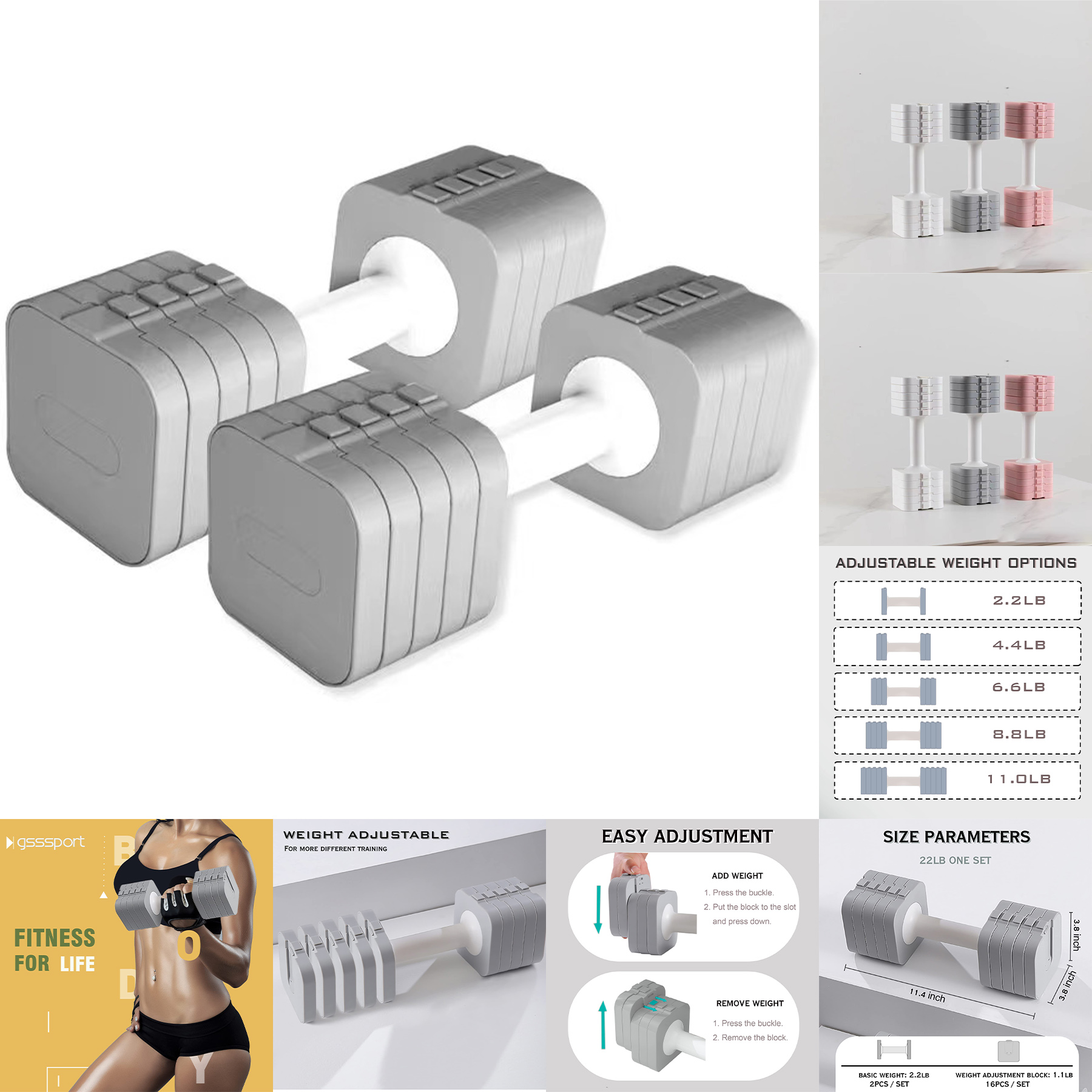 Weight Adjustable Dumbbell Set 2