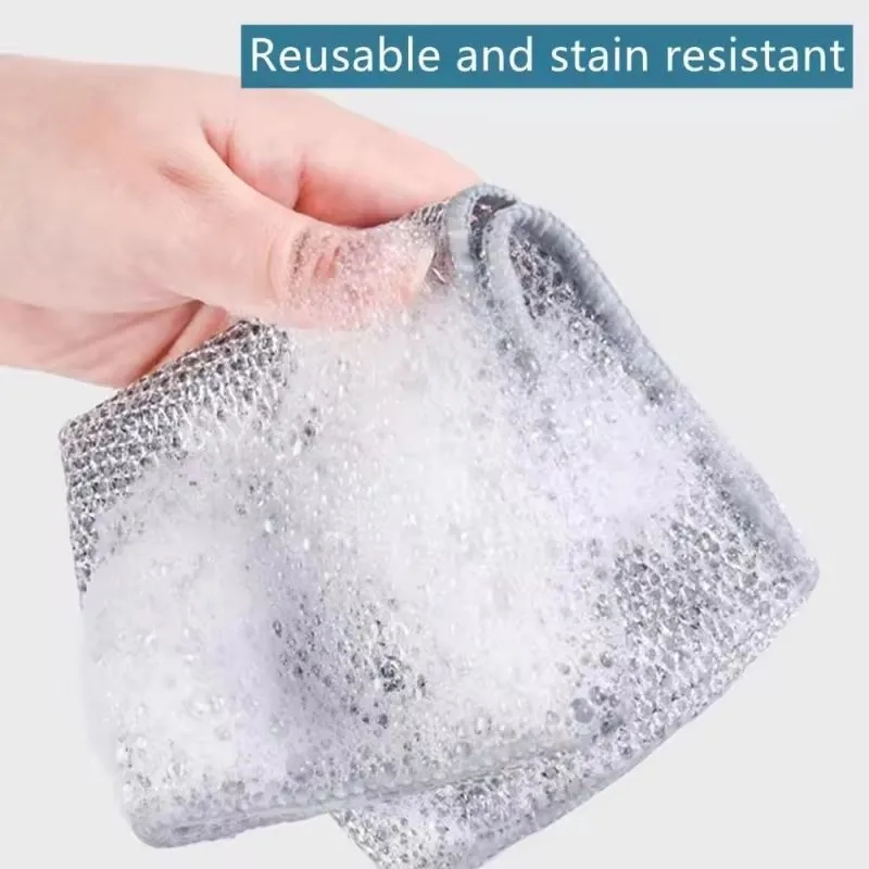 Multipurpose Wire Dishwashing Rags for Wet and Dry 4