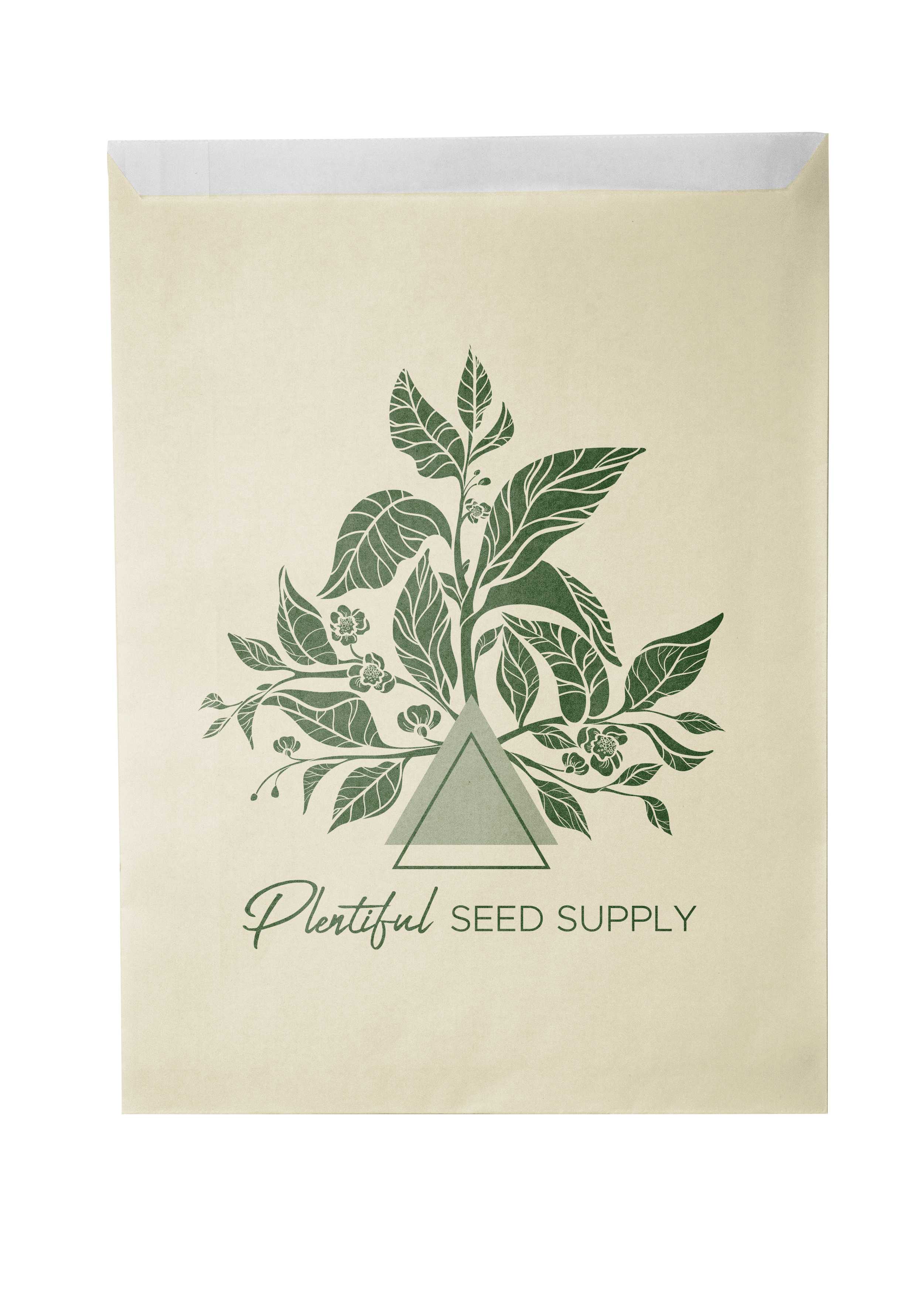 One-color Colored Paper Bag Cream (8.5"W x 11"H)