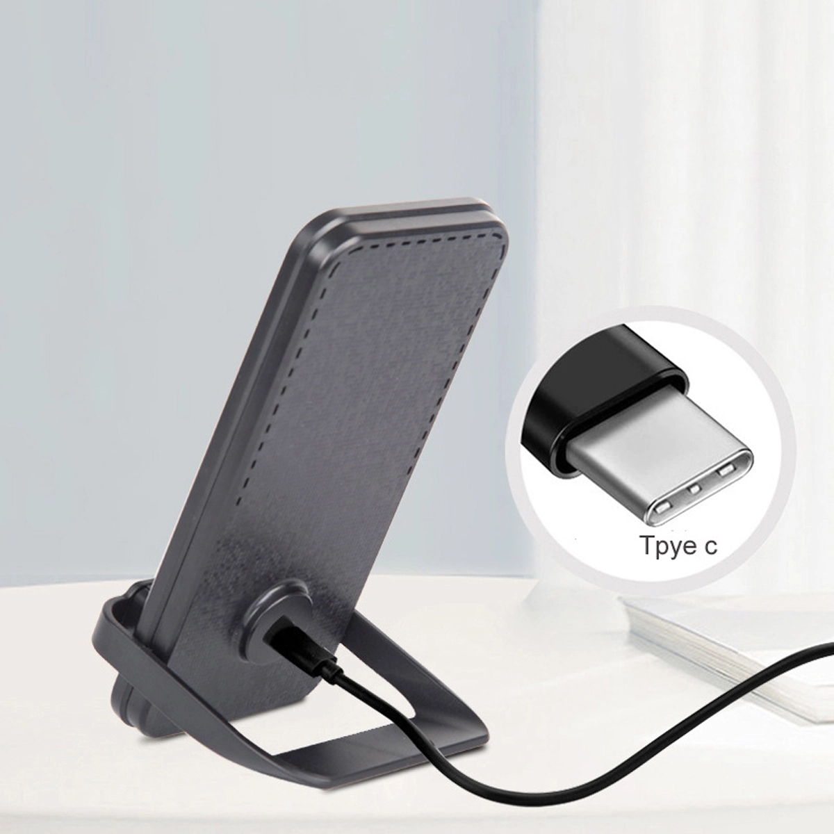 Customized Logo 10W Phone Stand Wireless Charger 2