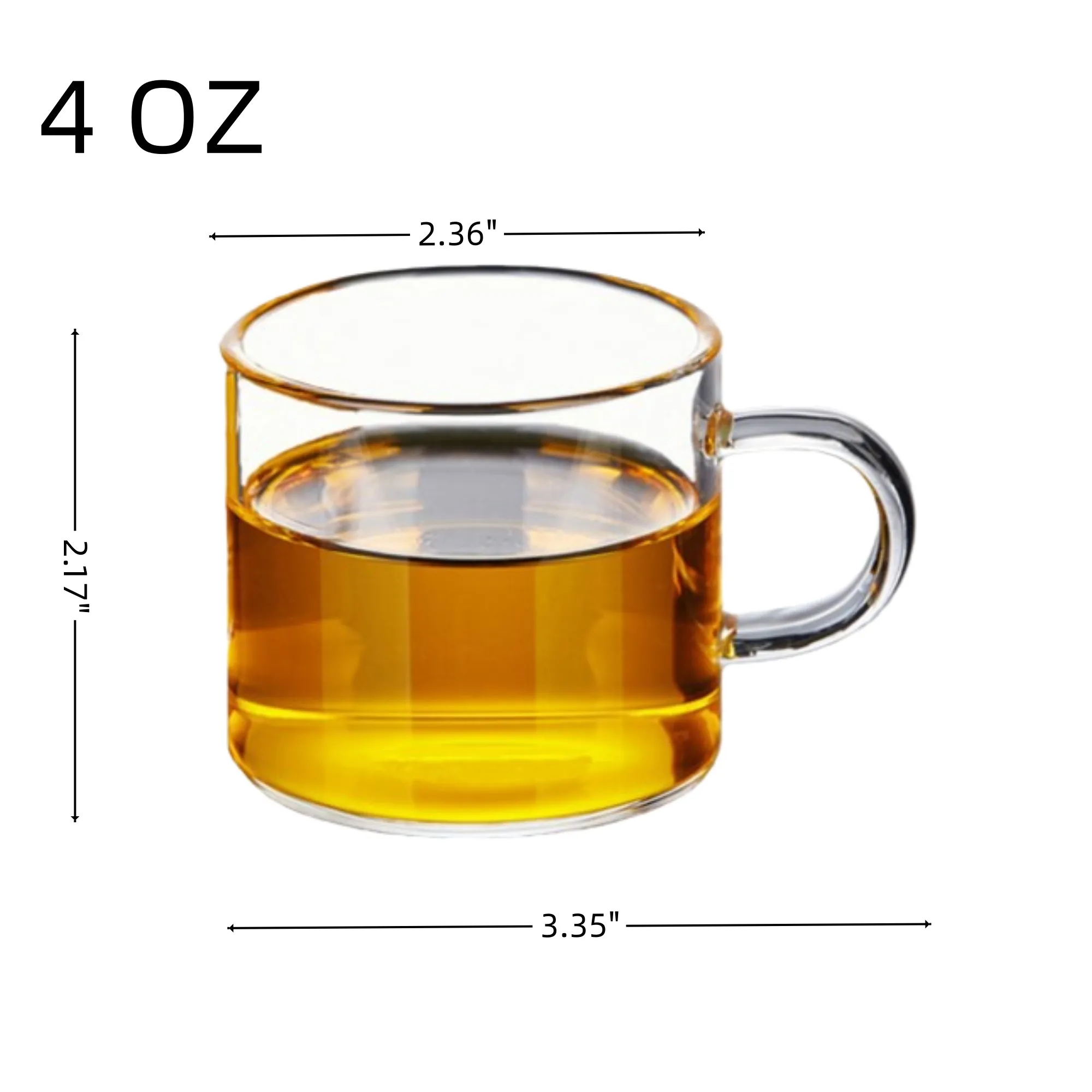 4 OZ Mini Demitasse Glass Espresso Cup For Coffee Milk 4