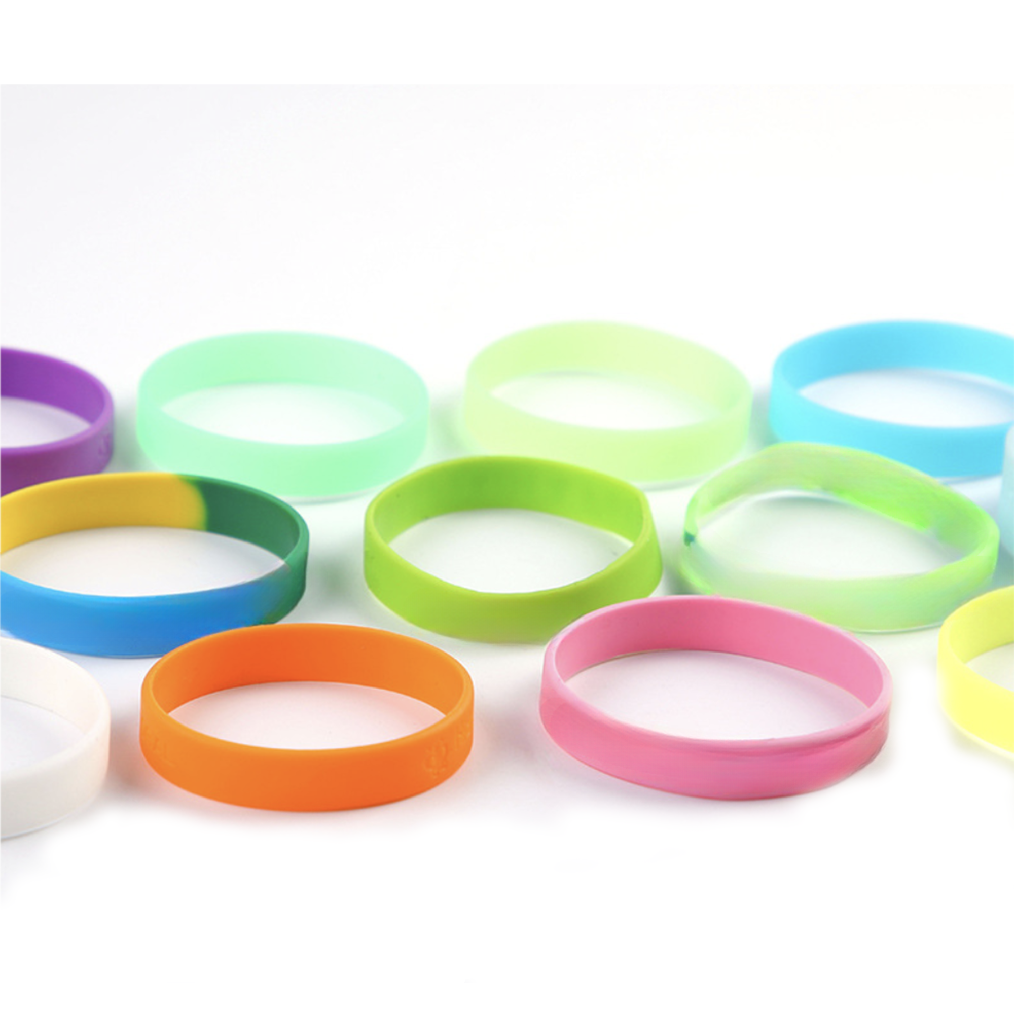 MOQ 100 PCS Colorful Silicone Wristband 2