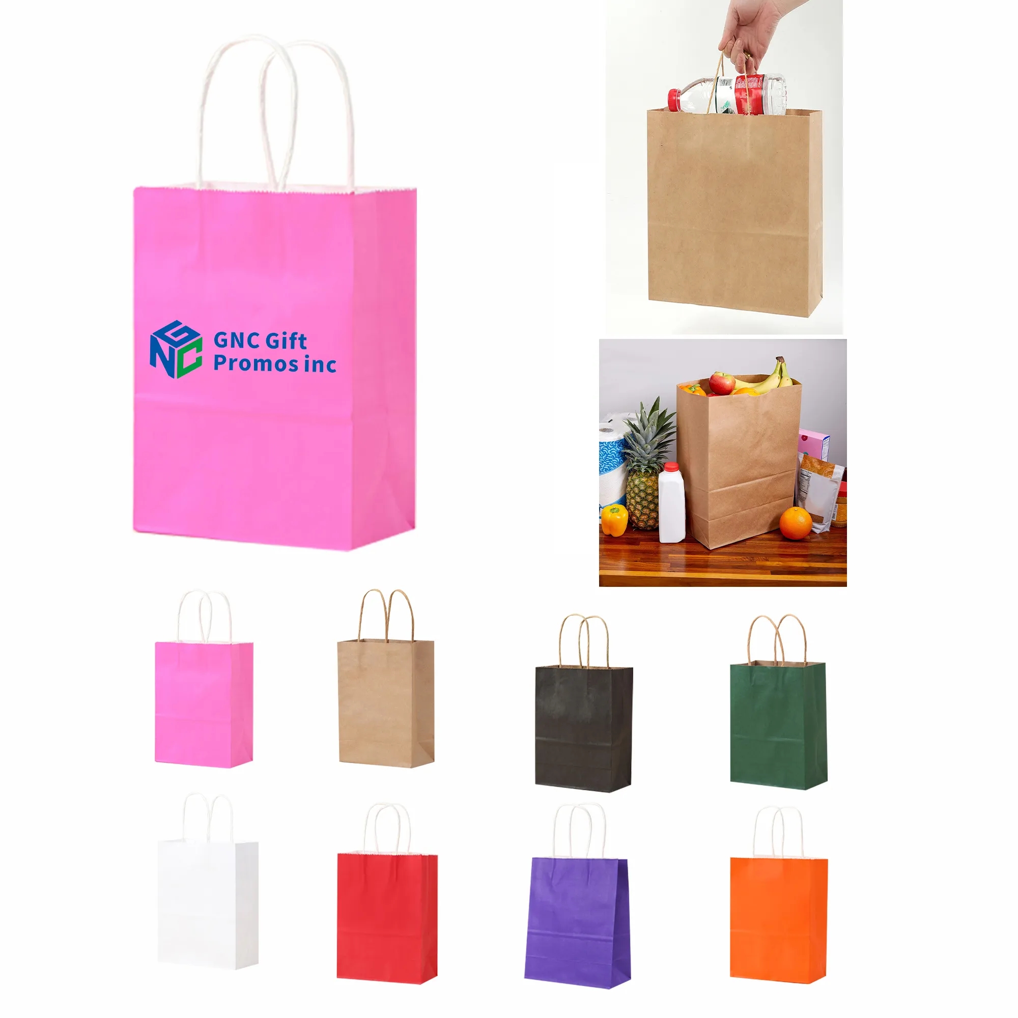 Customized Kraft Paper Tote Bags 8