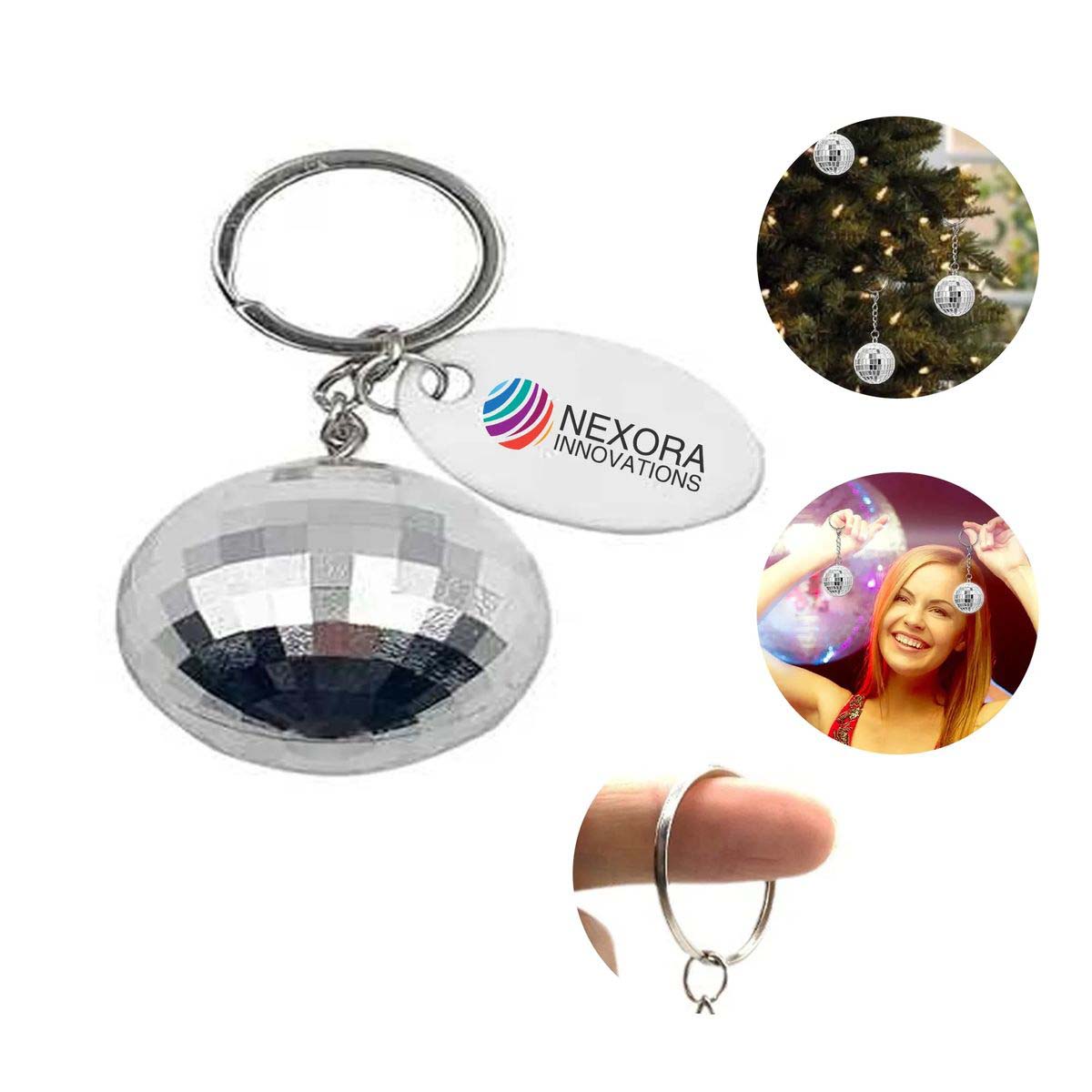 Reflective Disco Ball Keychain for Party Favors 3
