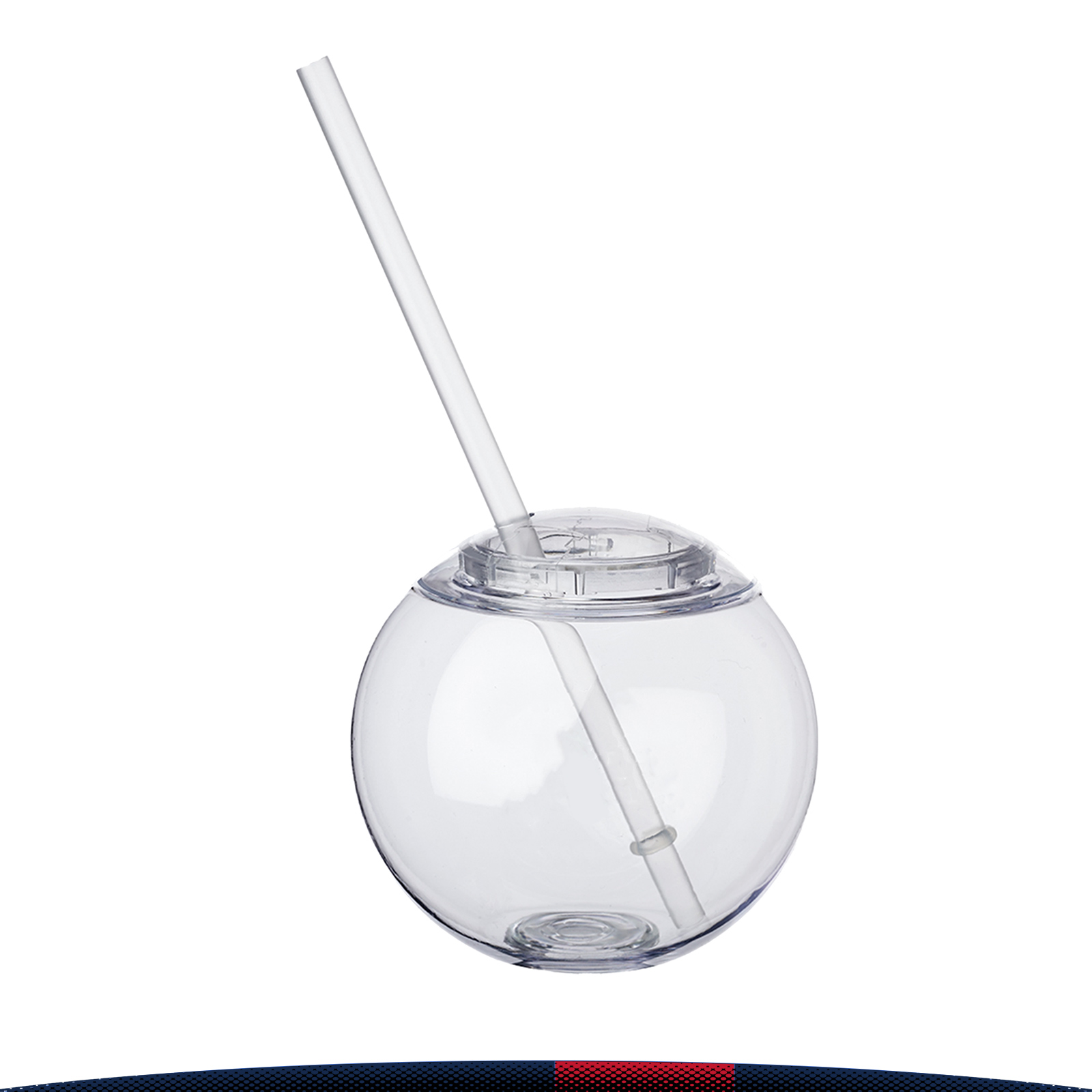 15 oz. Plastic Cocktail Ball with Straw 4