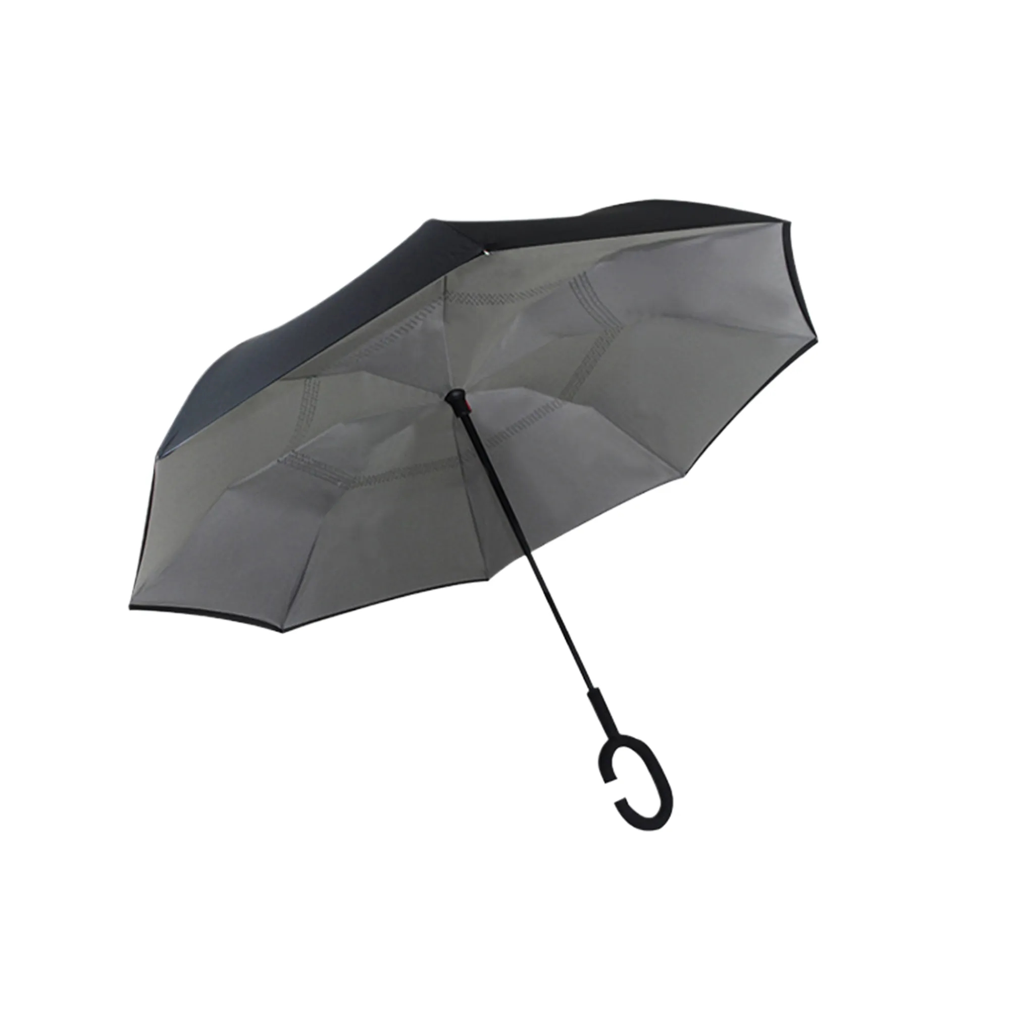 MOQ20 8 Rib C Handle Double Layer Reverse Umbrella 2