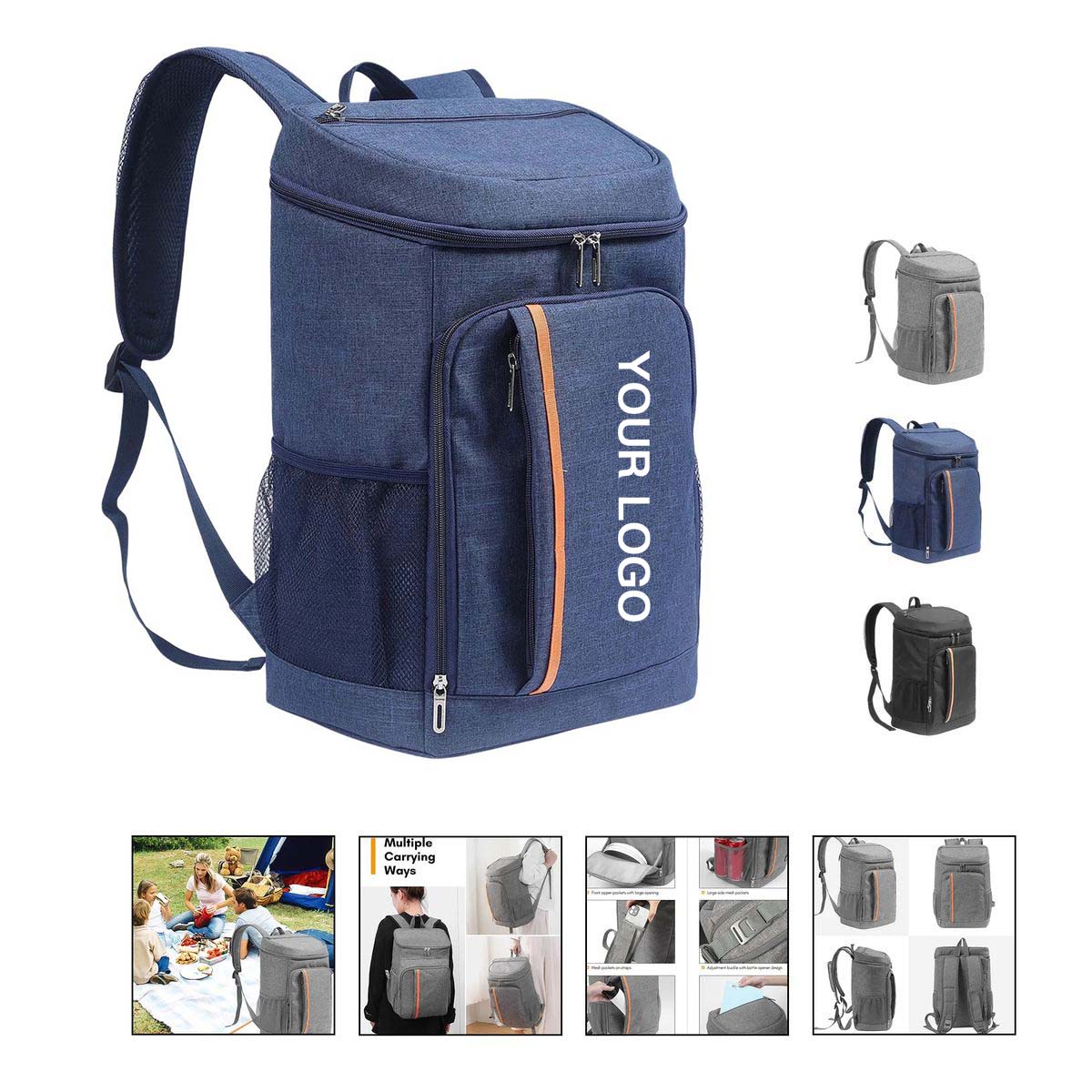 Large Capacity Cooler Backpack with Leakproof Liner 2